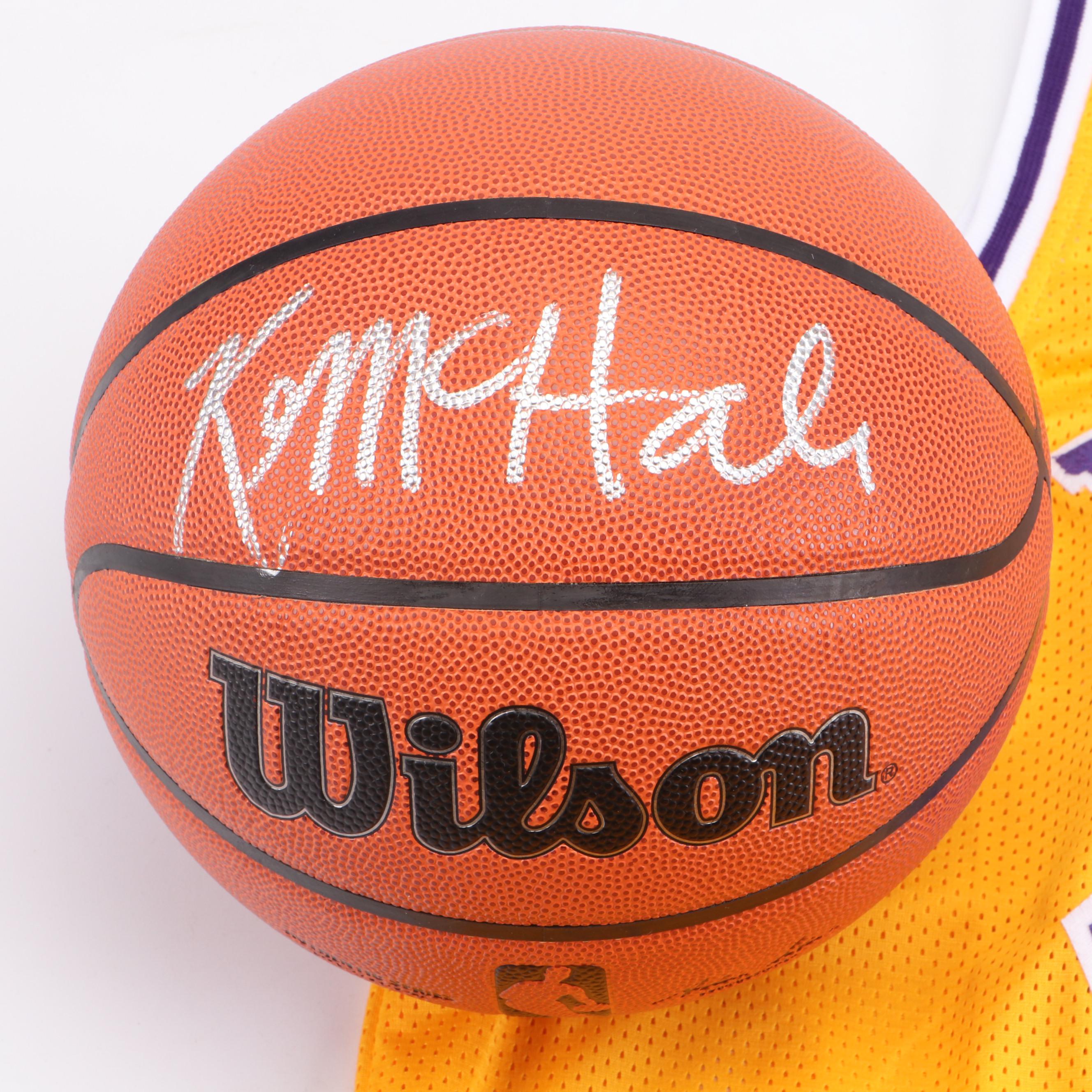 James Worthy Signed Lakers Jersey and Kevin McHale Signed Basketball, Tristar