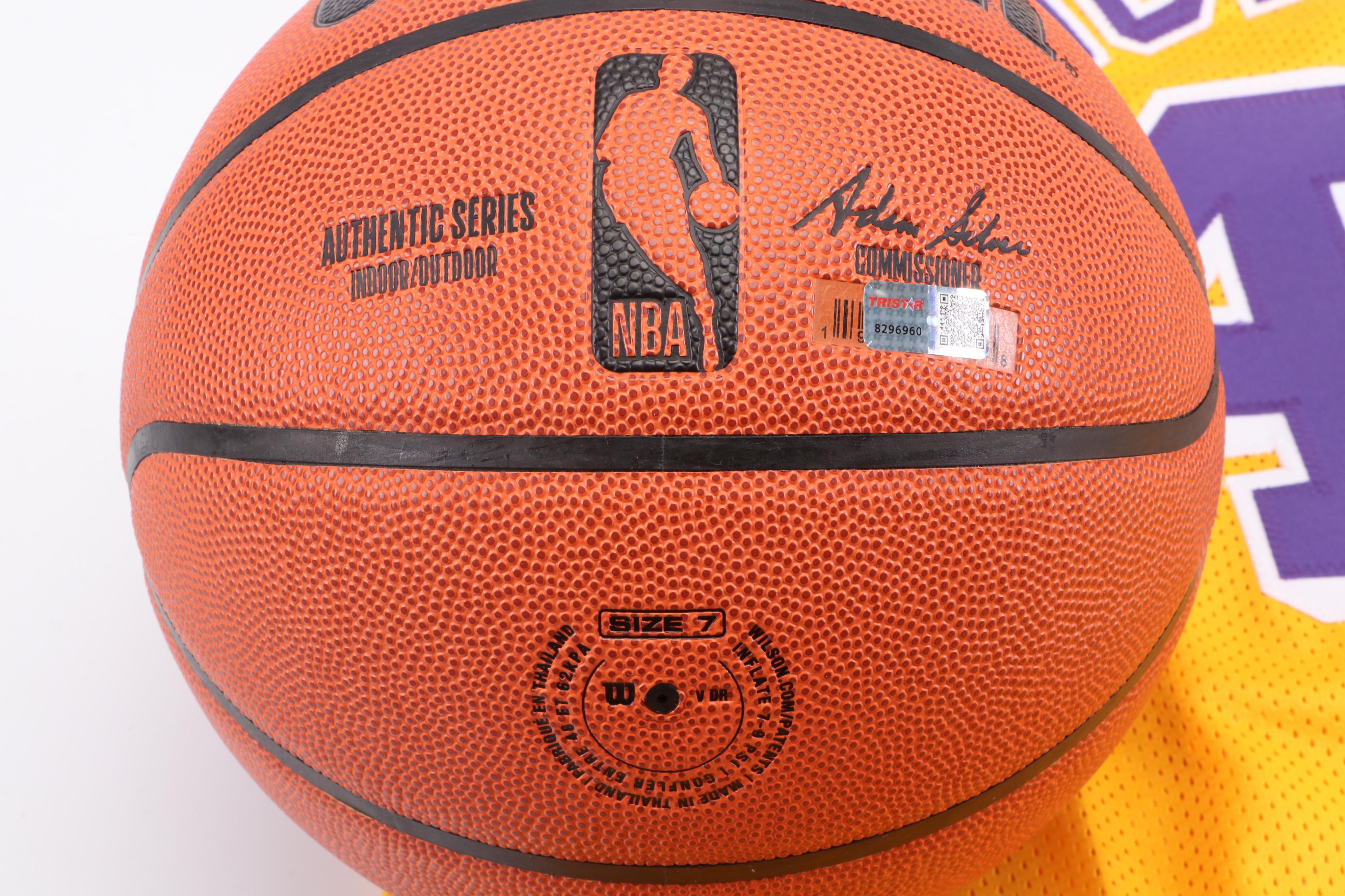 James Worthy Signed Lakers Jersey and Kevin McHale Signed Basketball, Tristar