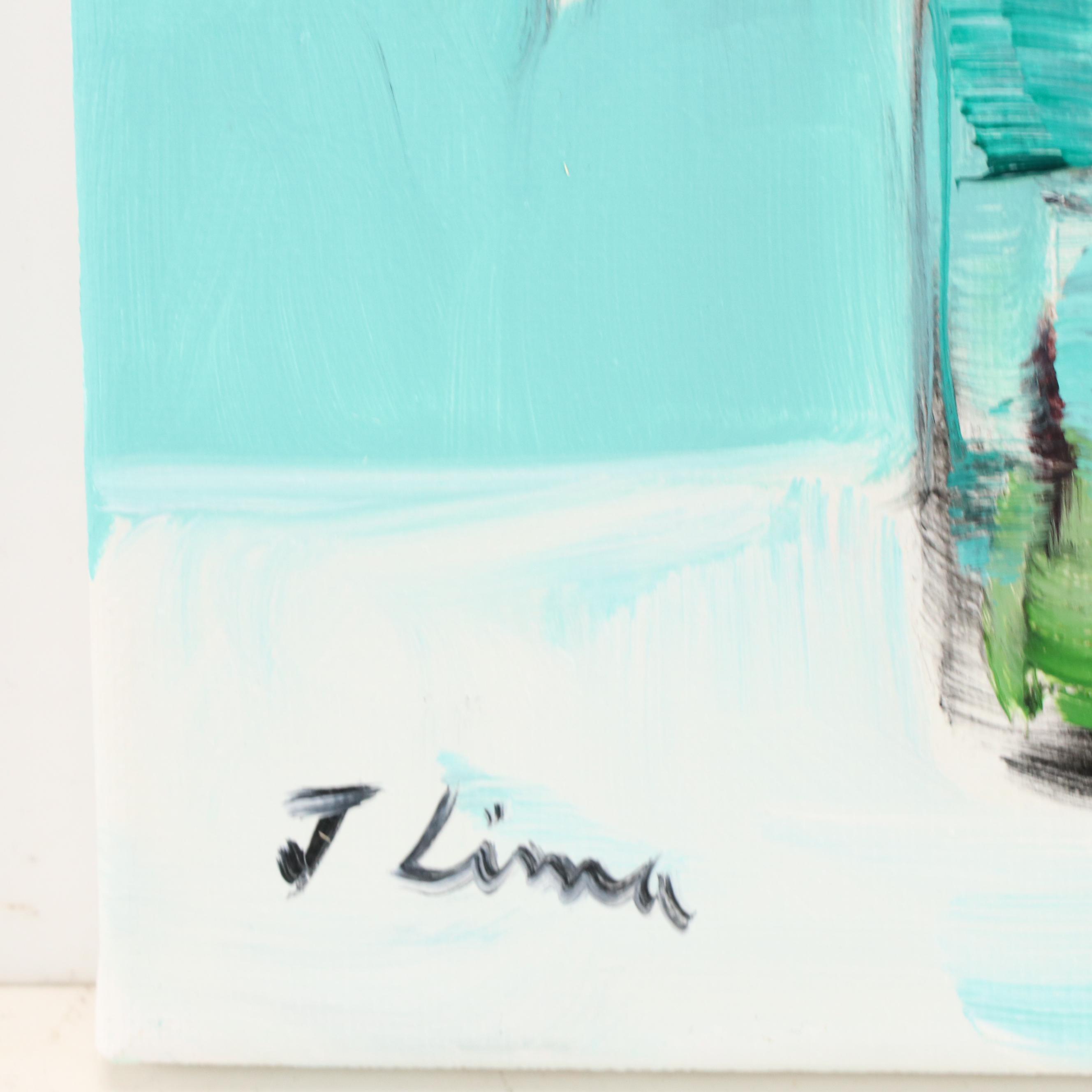 José M. Lima Stylized Floral Still Life Oil Painting, 2024