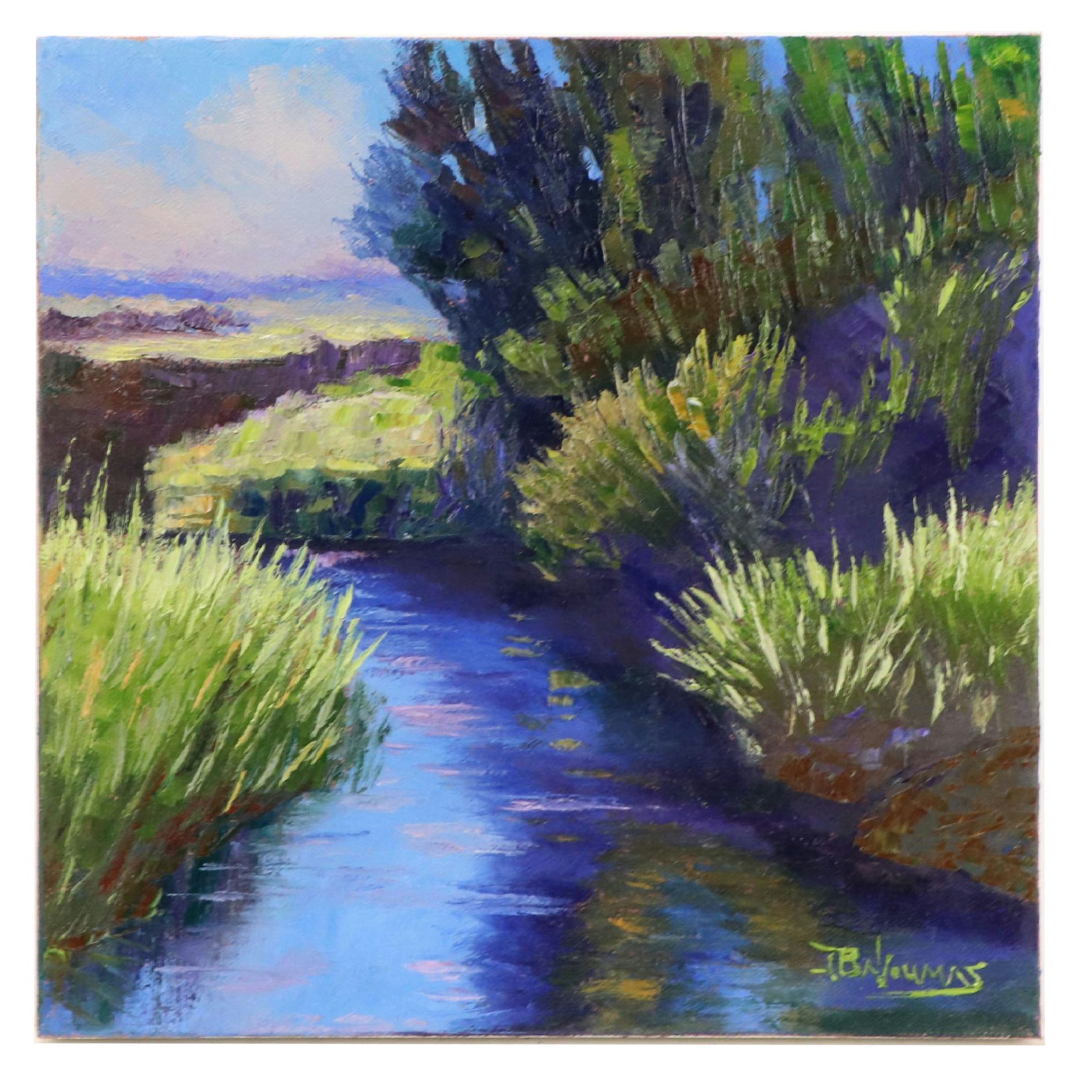 James Baldoumas Landscape Oil Painting "Marsh," 2024