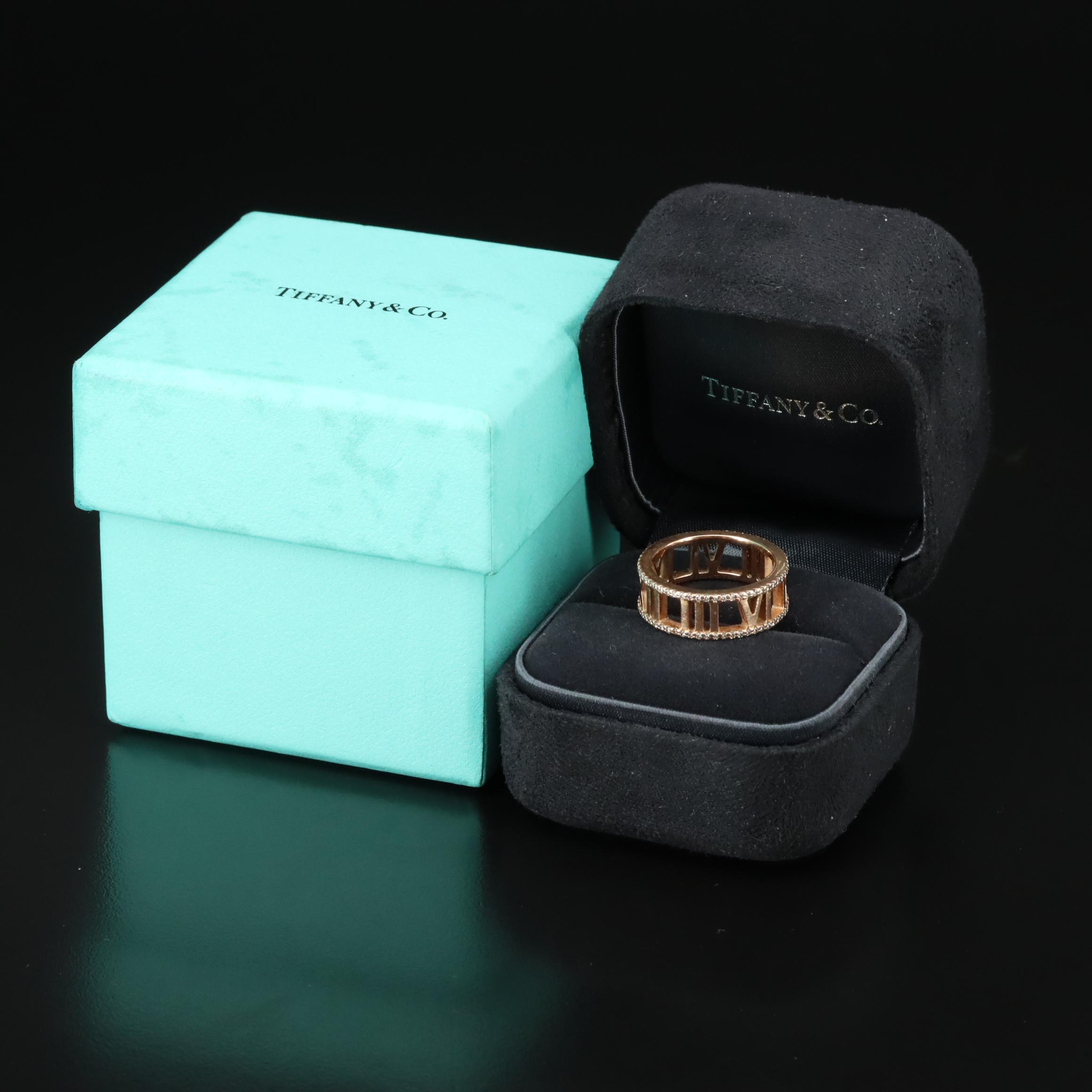 Tiffany & Co. Atlas 18K Rose Gold 0.42 CTW Diamond Eternity Band