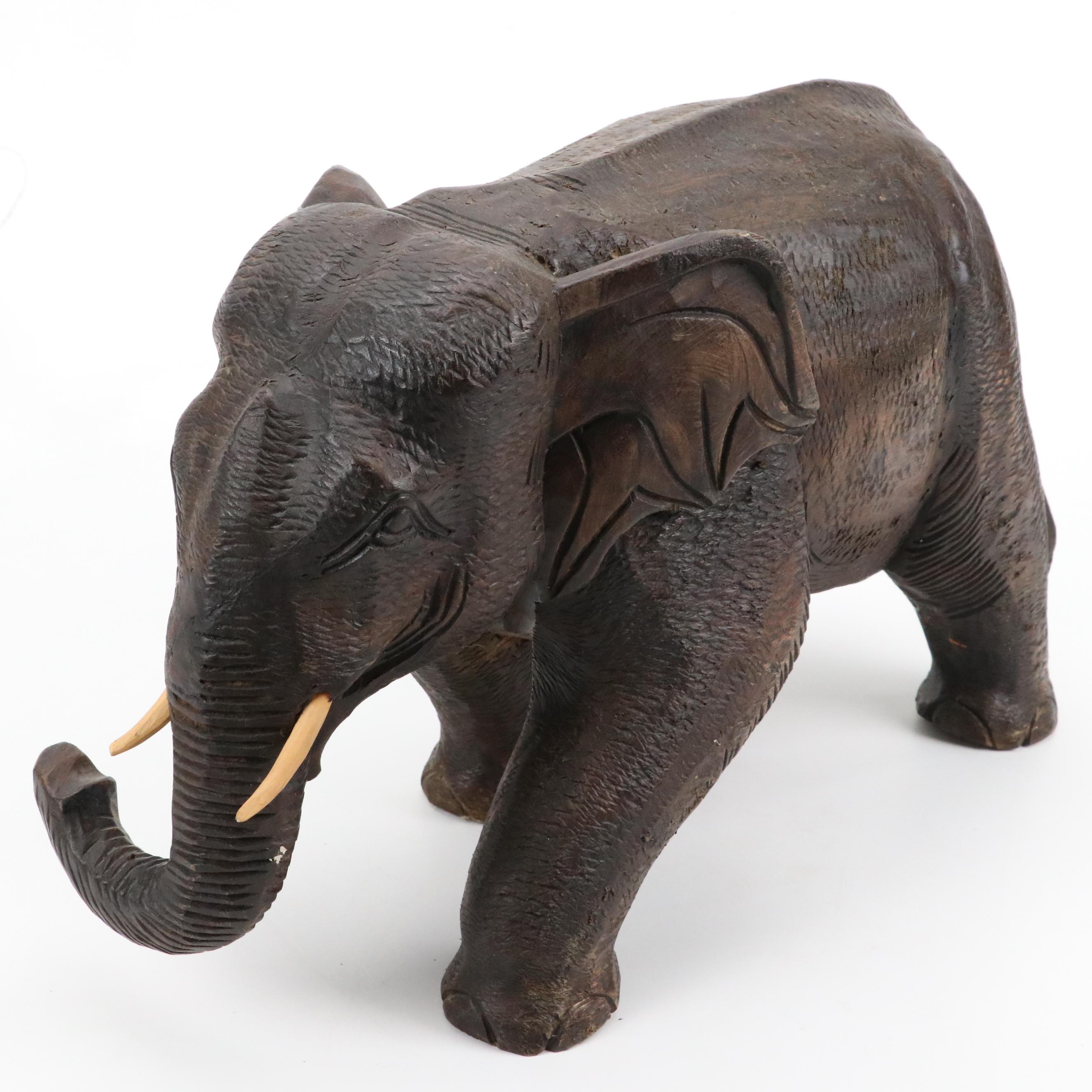 Carved Wood Elephant