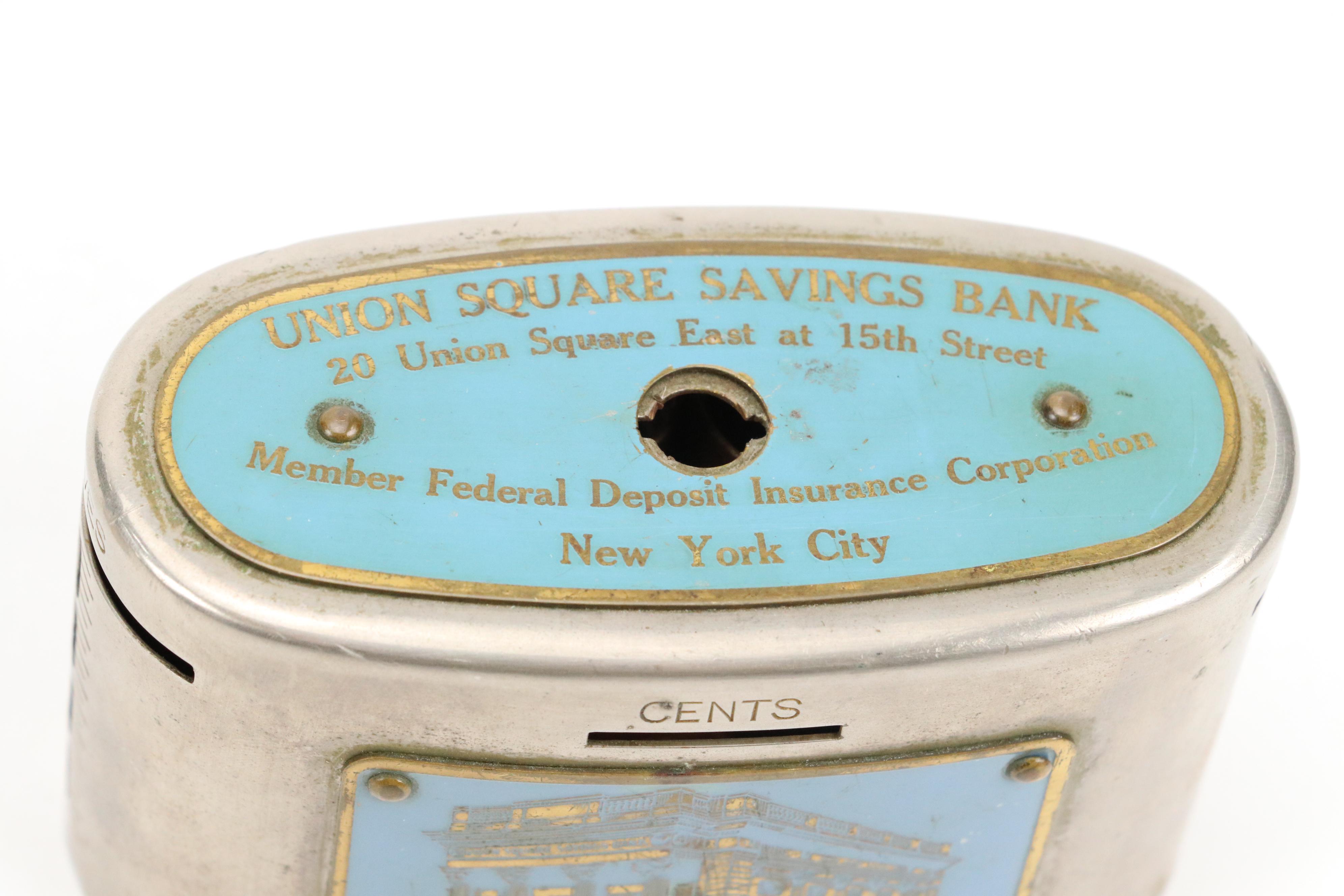 Empire  City Savings Clearvue Money Bank With Union Square Savings Coin Bank