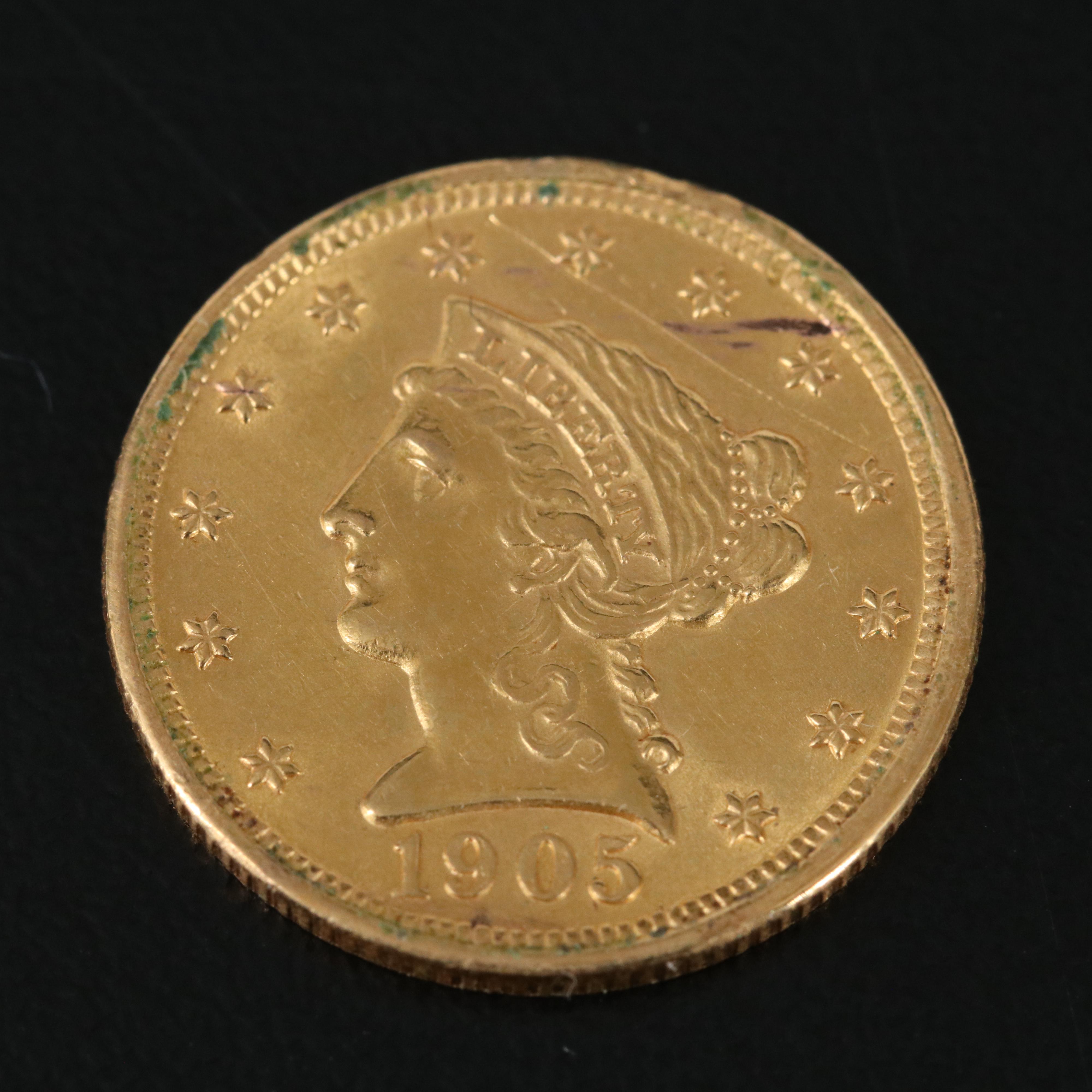 1905 United States Two and a Half Dollar Quarter Eagle Gold Coin