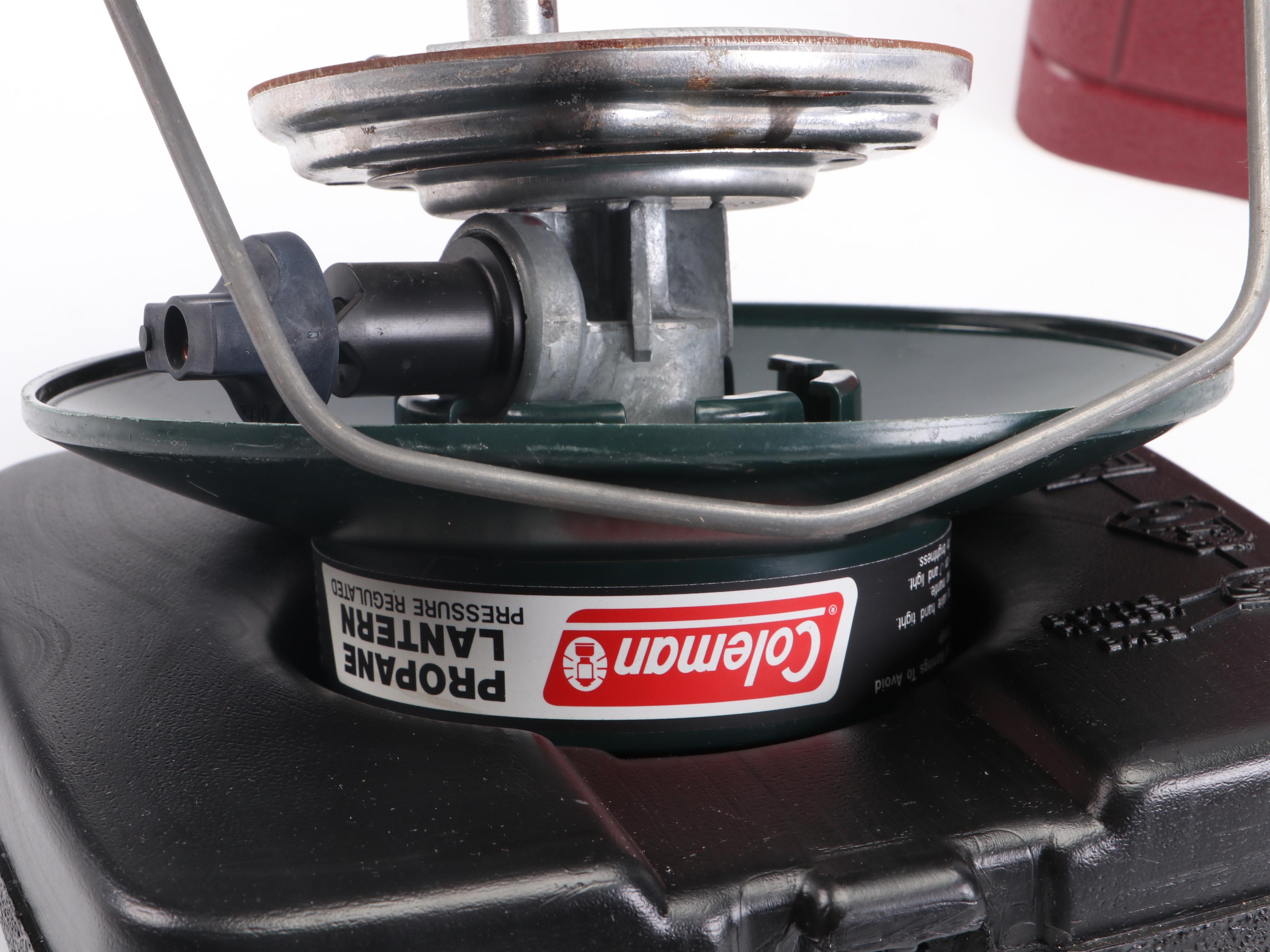 Lodge Cast Iron Skillet with Coleman Plastic Propane Lantern Case and More