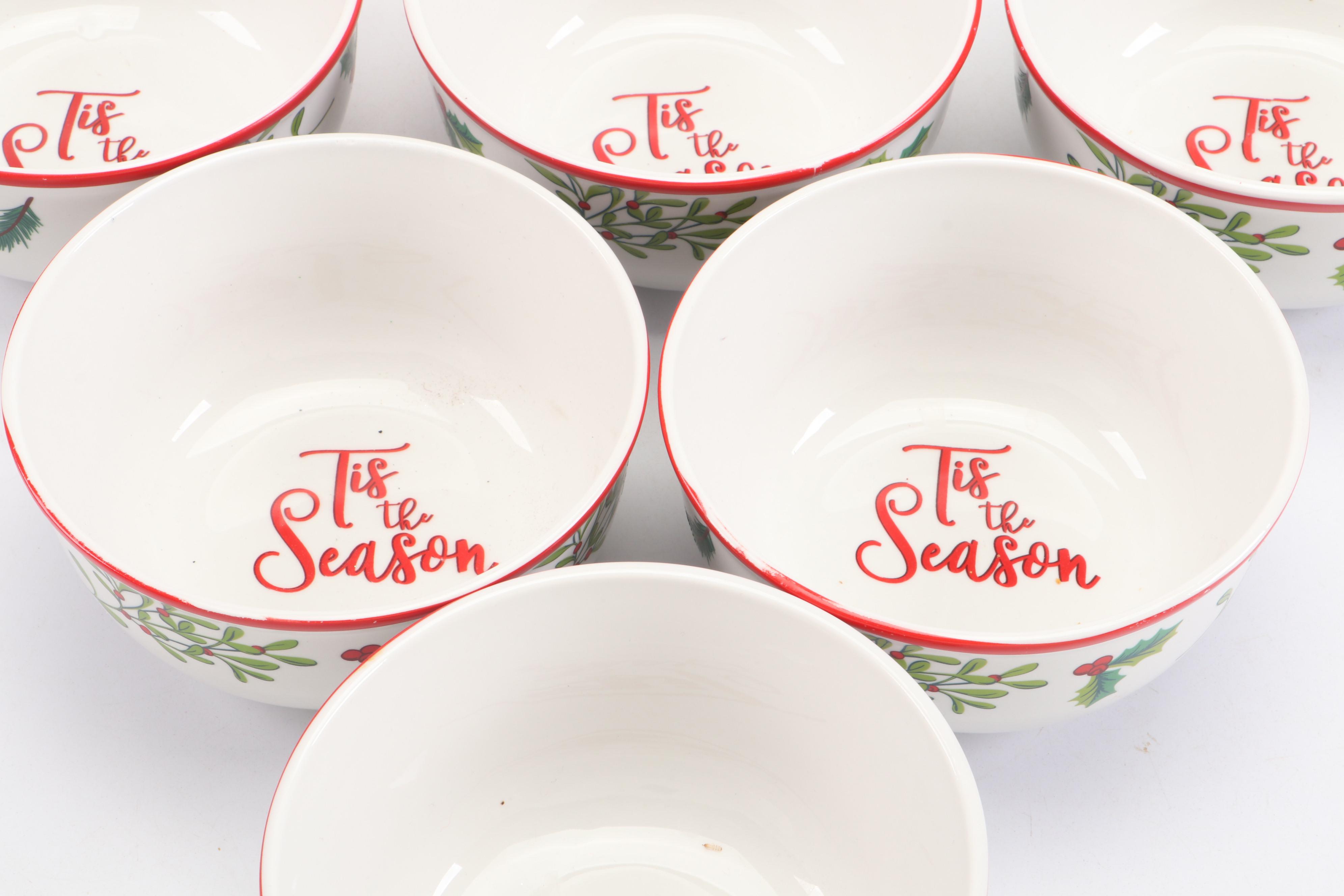 Royal Norfolk Christmas Theme Ceramic Bowls, Salad Plates and More