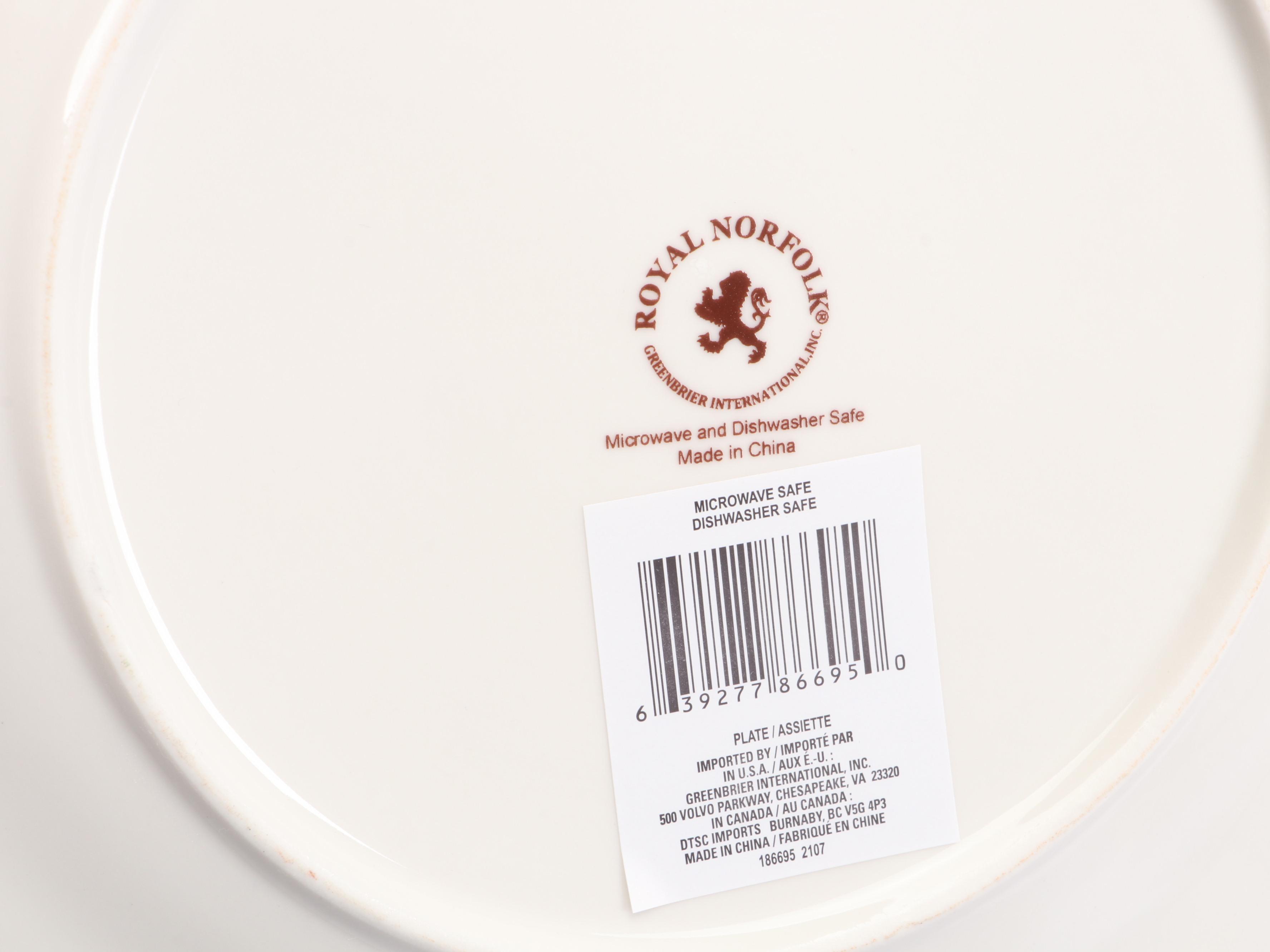 Royal Norfolk Christmas Theme Ceramic Bowls, Salad Plates and More