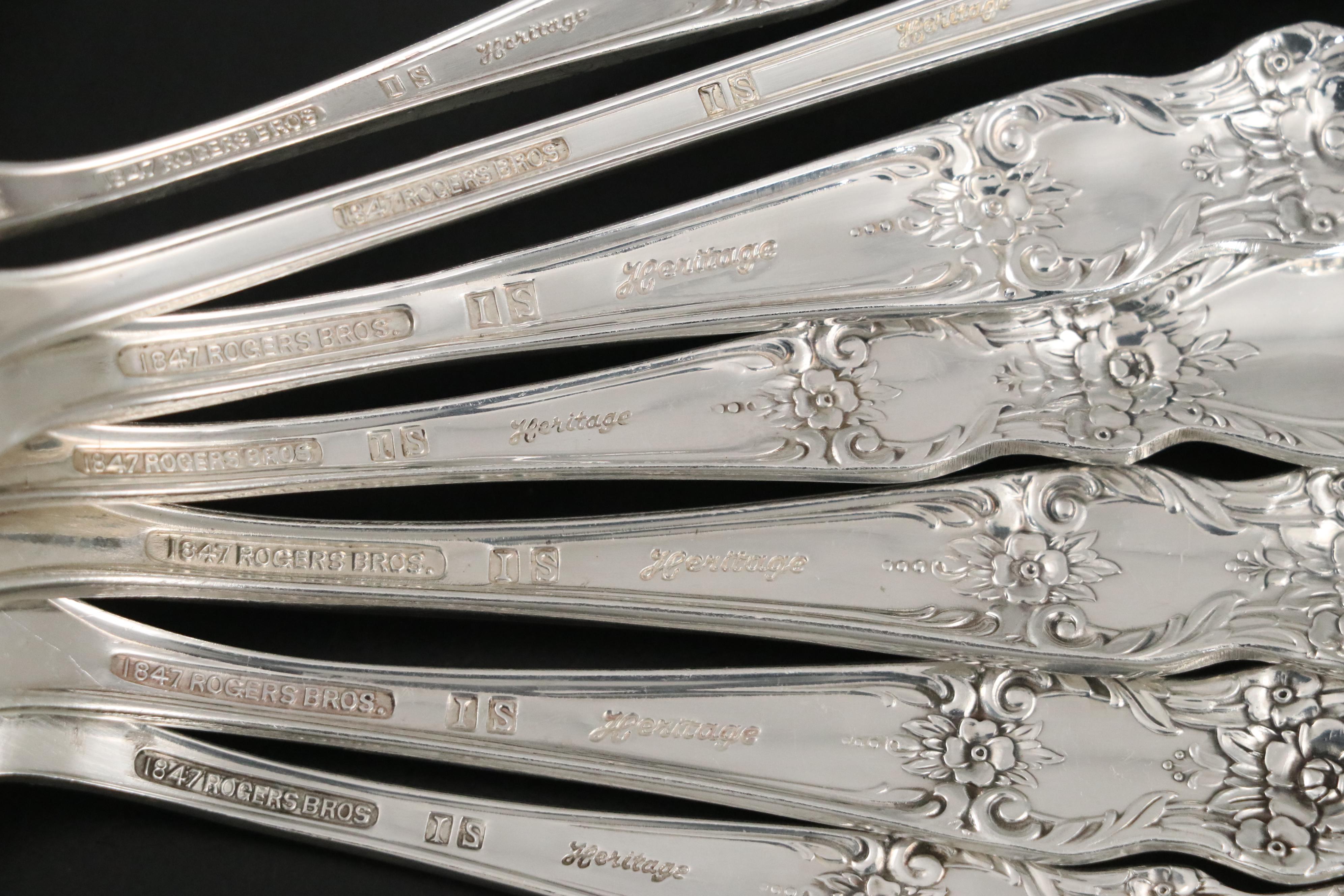 International Silver Co. "Heritage" Silver Plate Flatware, 1953-1973