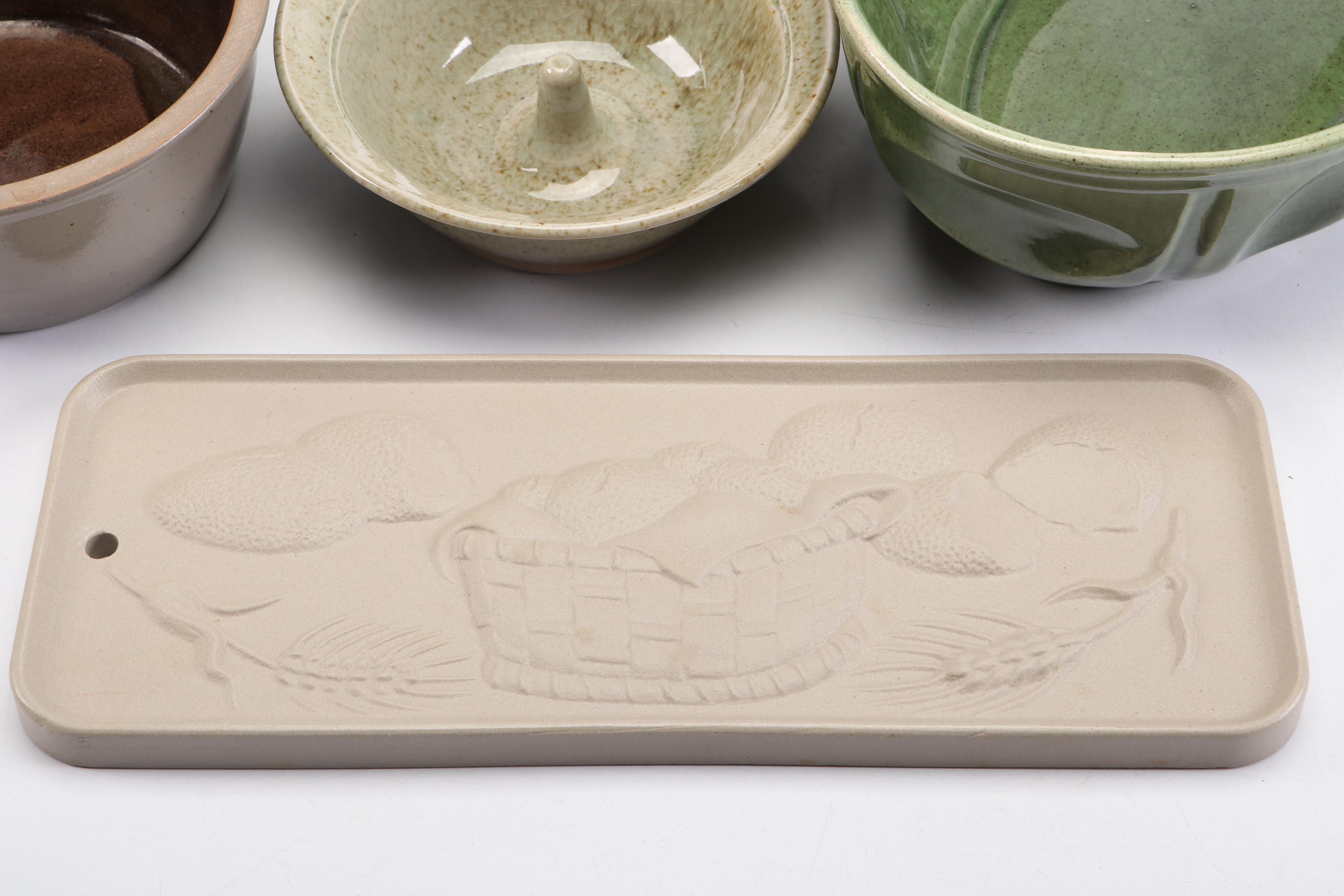 McCoy Pottery Pitcher with Beaumont Brothers Plates and Other Dishes