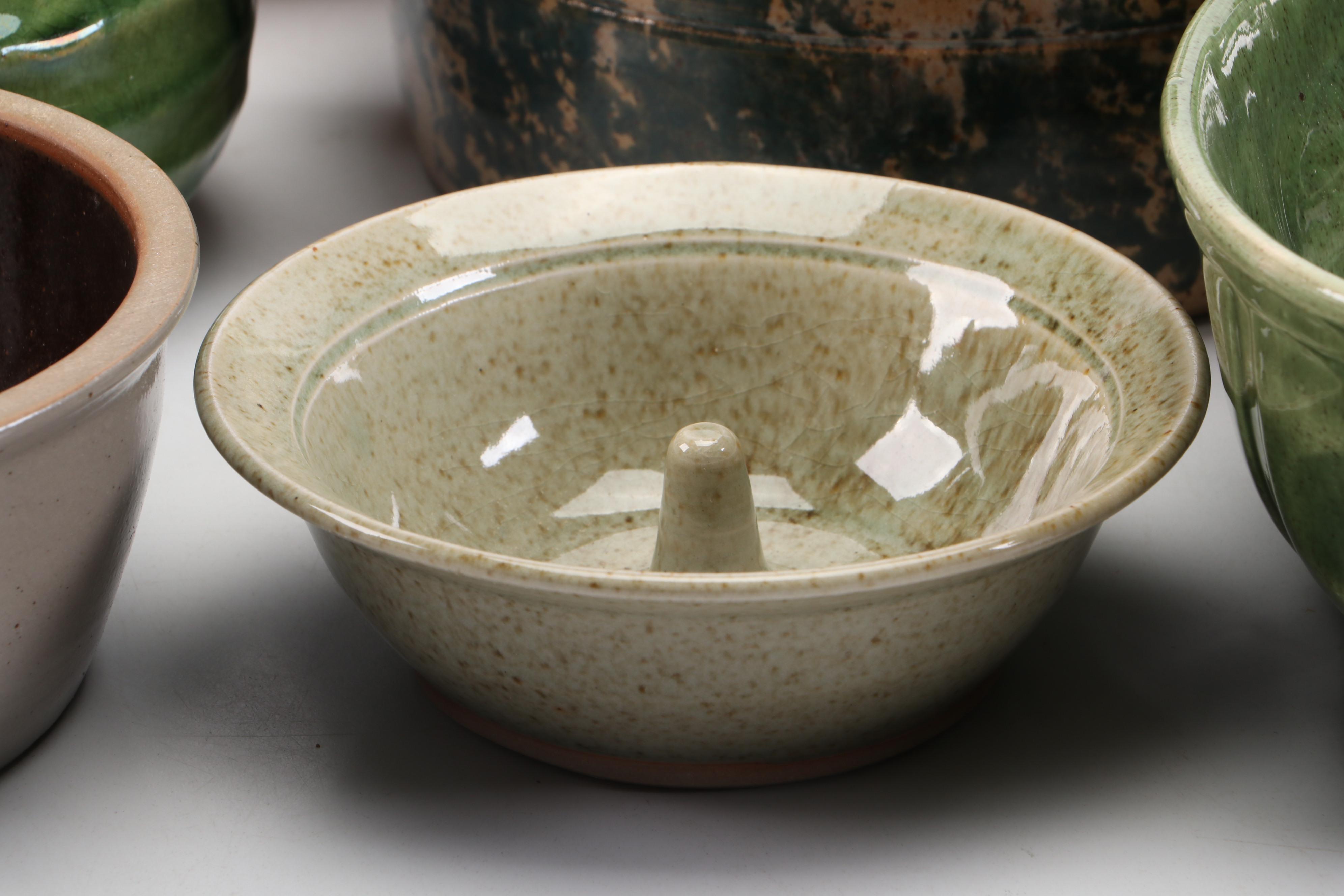 McCoy Pottery Pitcher with Beaumont Brothers Plates and Other Dishes