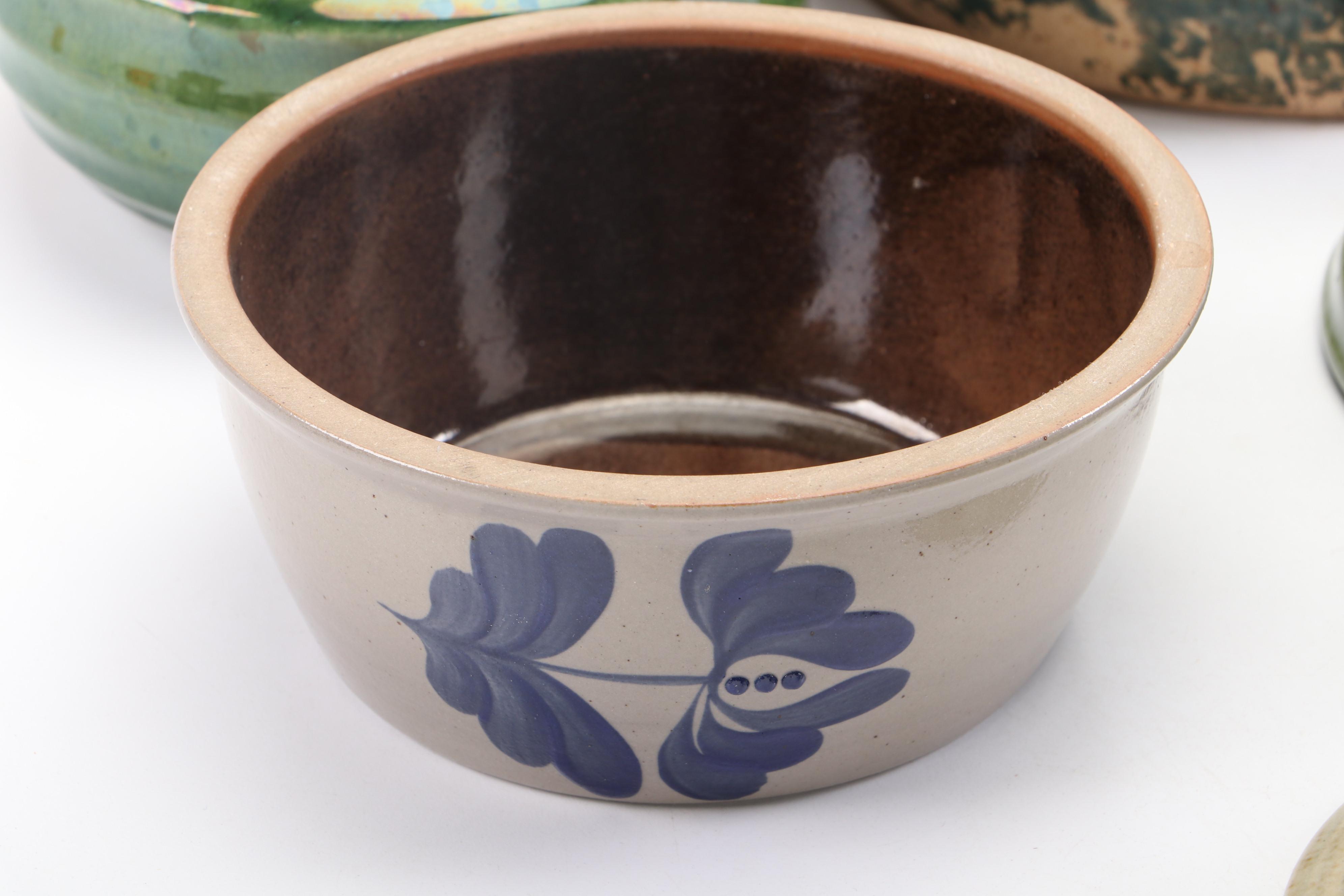 McCoy Pottery Pitcher with Beaumont Brothers Plates and Other Dishes