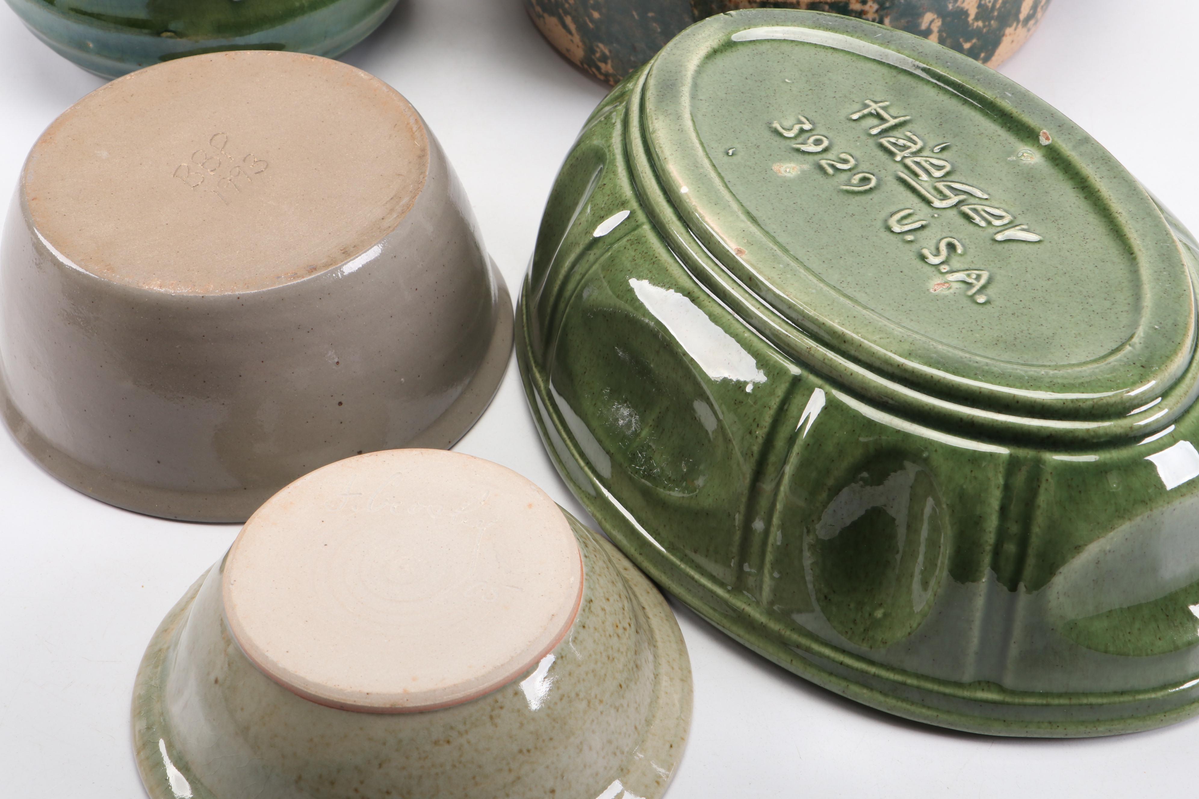 McCoy Pottery Pitcher with Beaumont Brothers Plates and Other Dishes