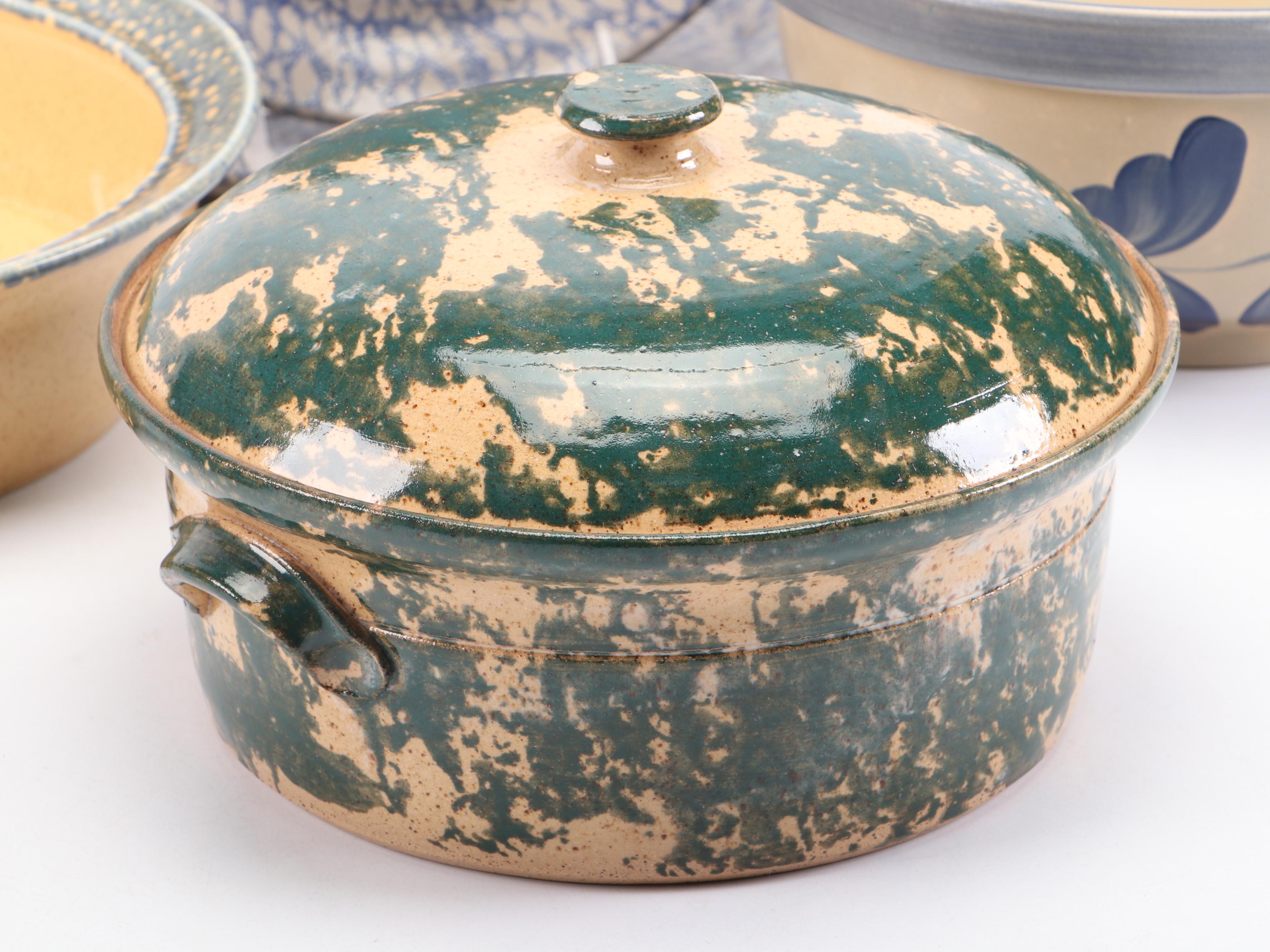 McCoy Pottery Pitcher with Beaumont Brothers Plates and Other Dishes