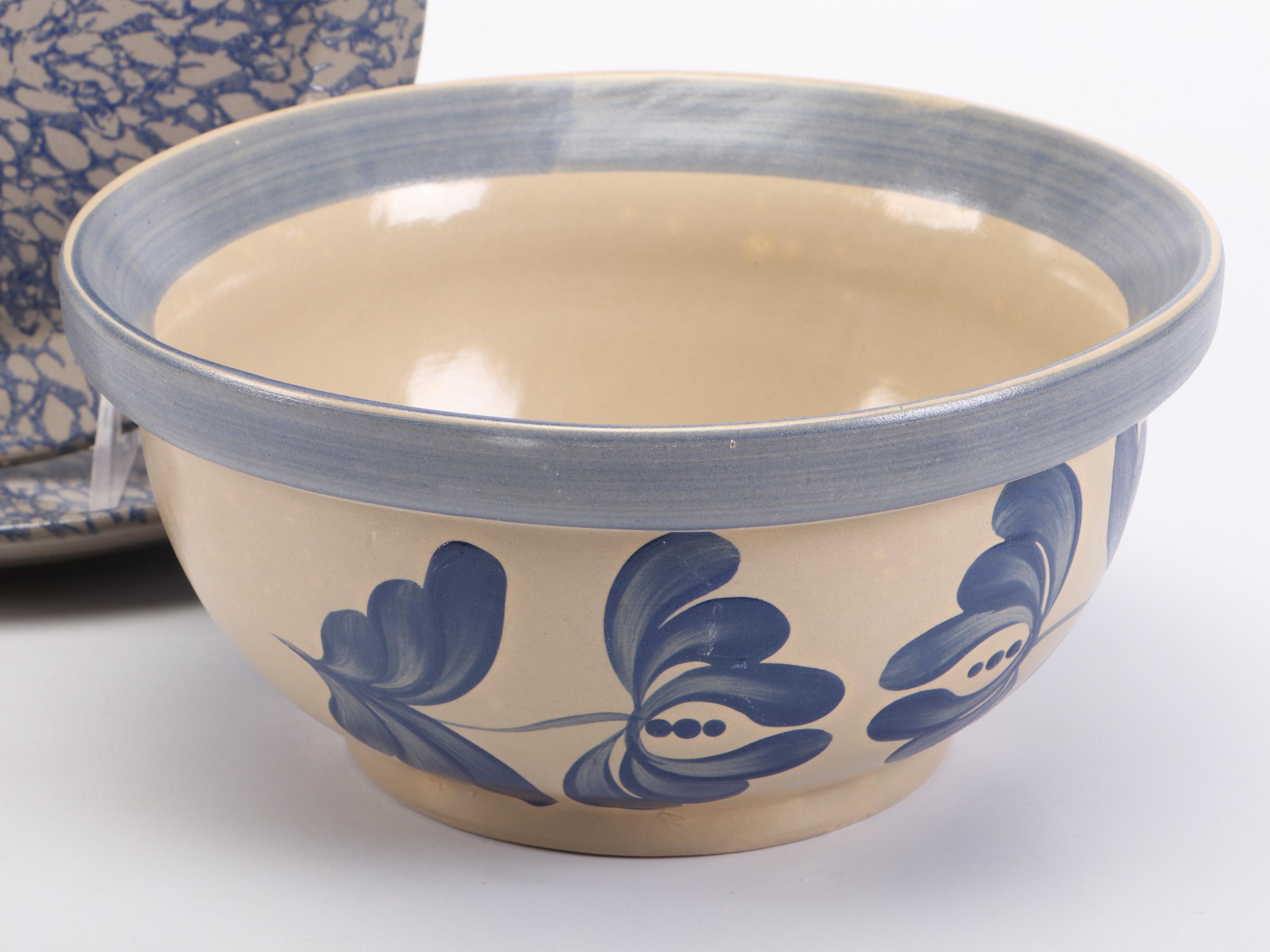 McCoy Pottery Pitcher with Beaumont Brothers Plates and Other Dishes