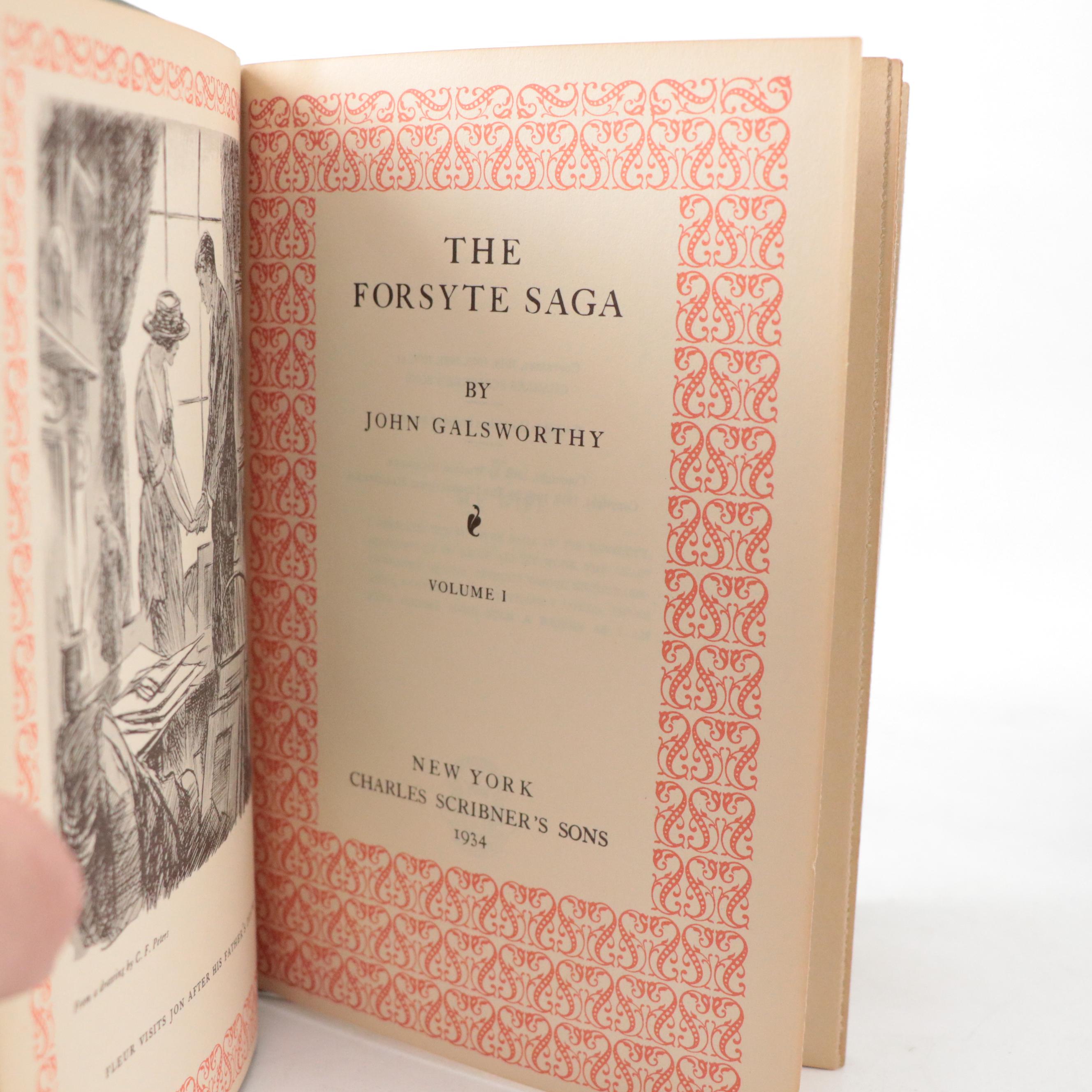 Nobel Prize Edition "The Works of John Galsworthy" Seven-Volume Set, 1934