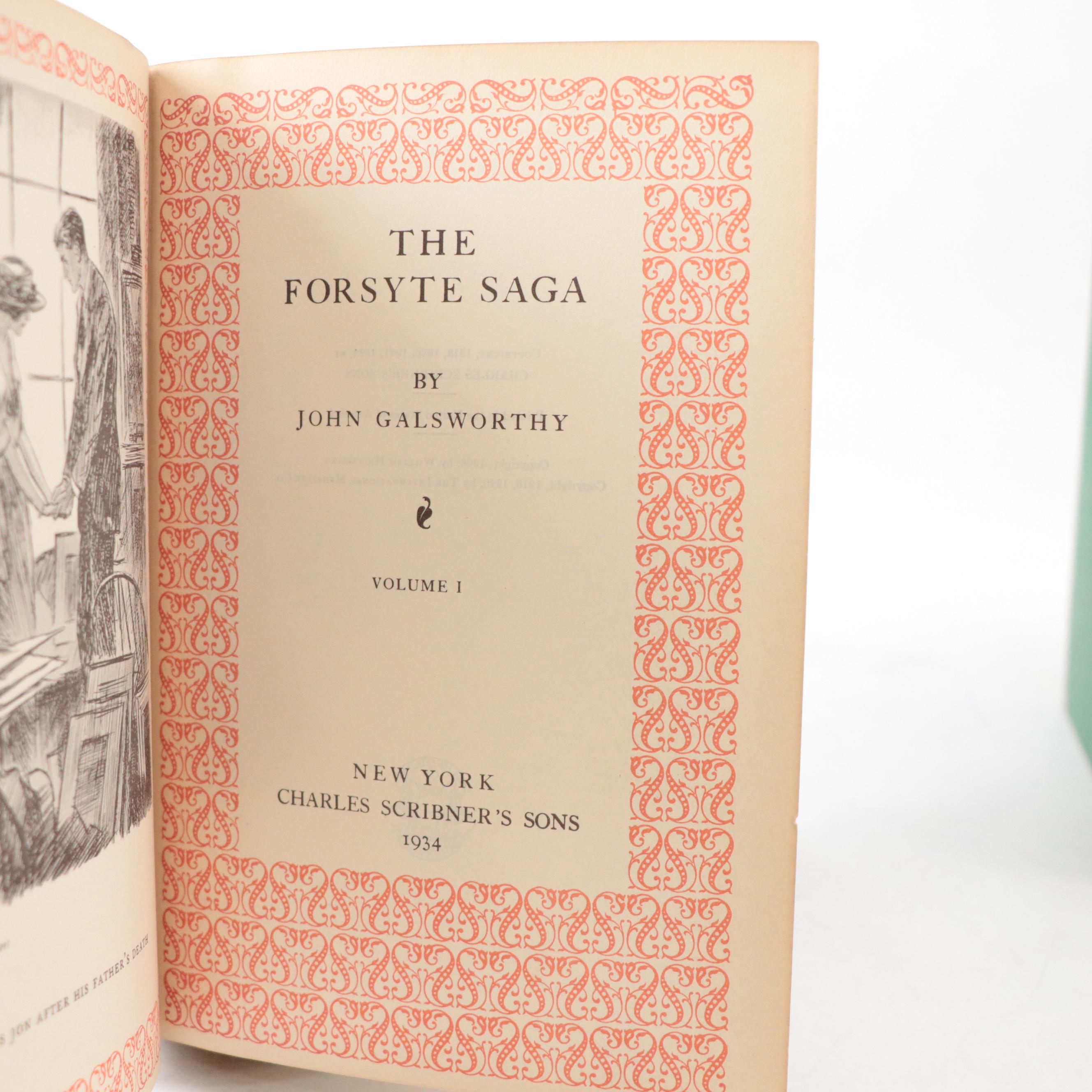 Nobel Prize Edition "The Works of John Galsworthy" Seven-Volume Set, 1934