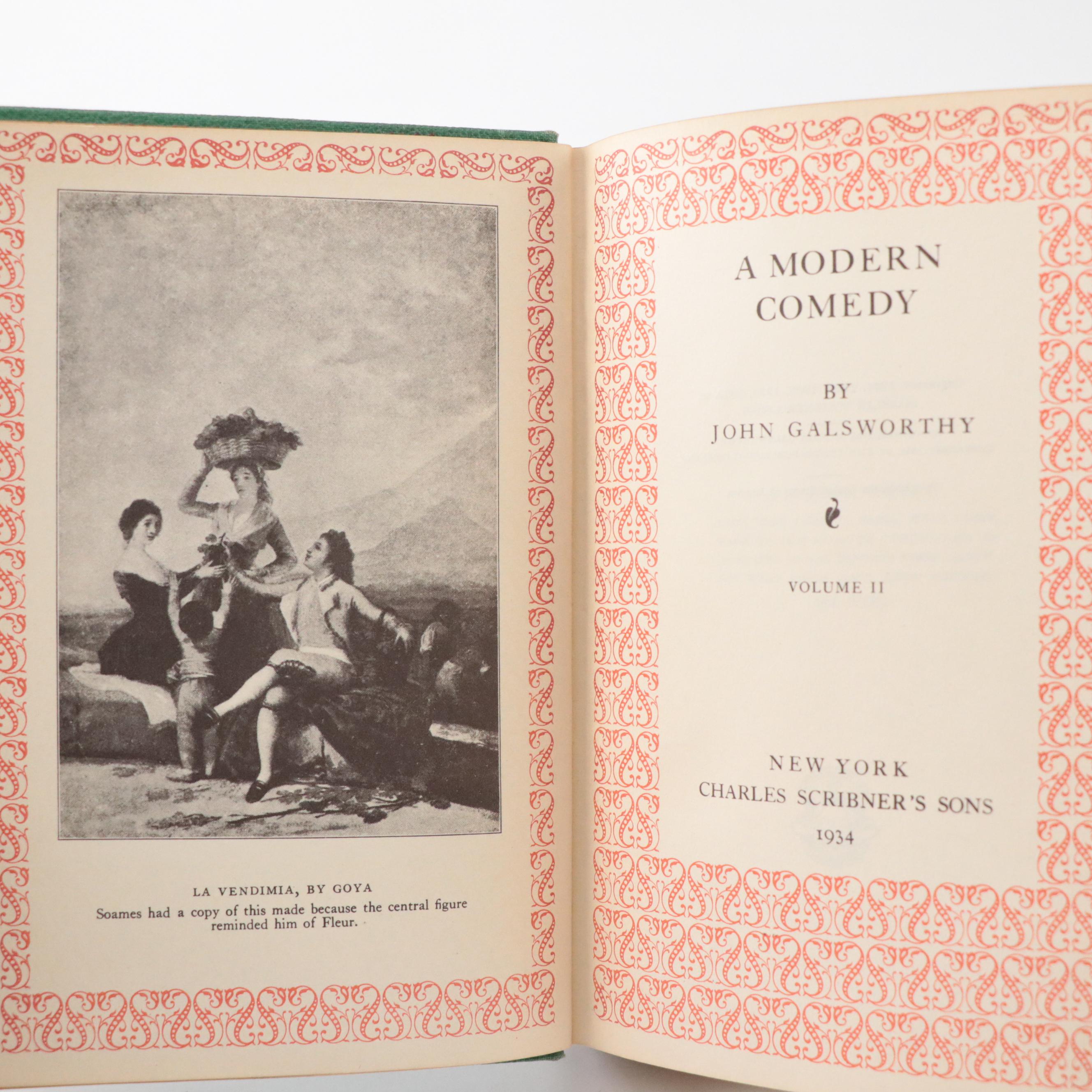 Nobel Prize Edition "The Works of John Galsworthy" Seven-Volume Set, 1934