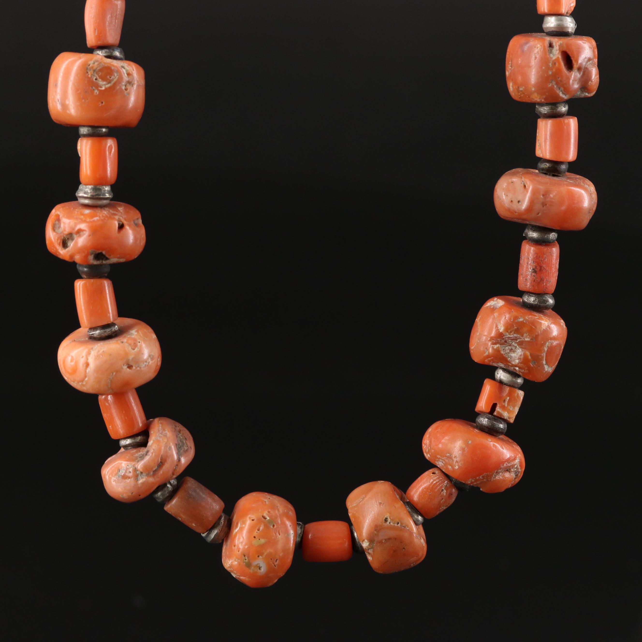 Vintage Endless Coral Bead Necklace