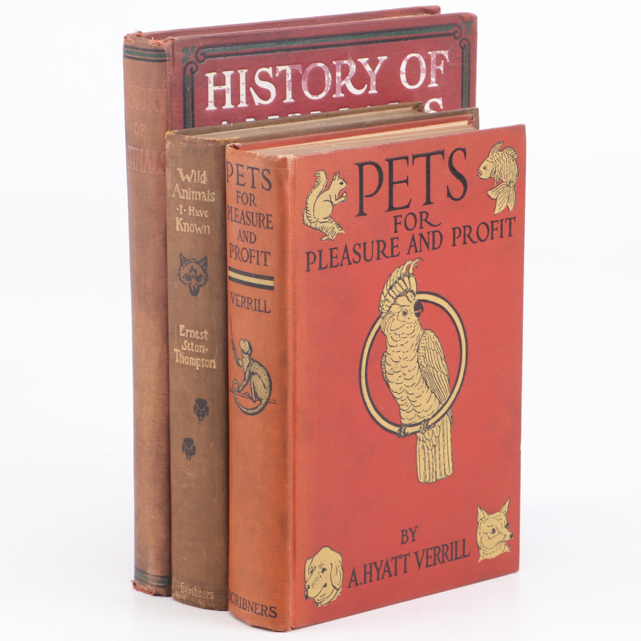 First Edition "Pets for Pleasure and Profit" by A. Hyatt Verrill and More Books
