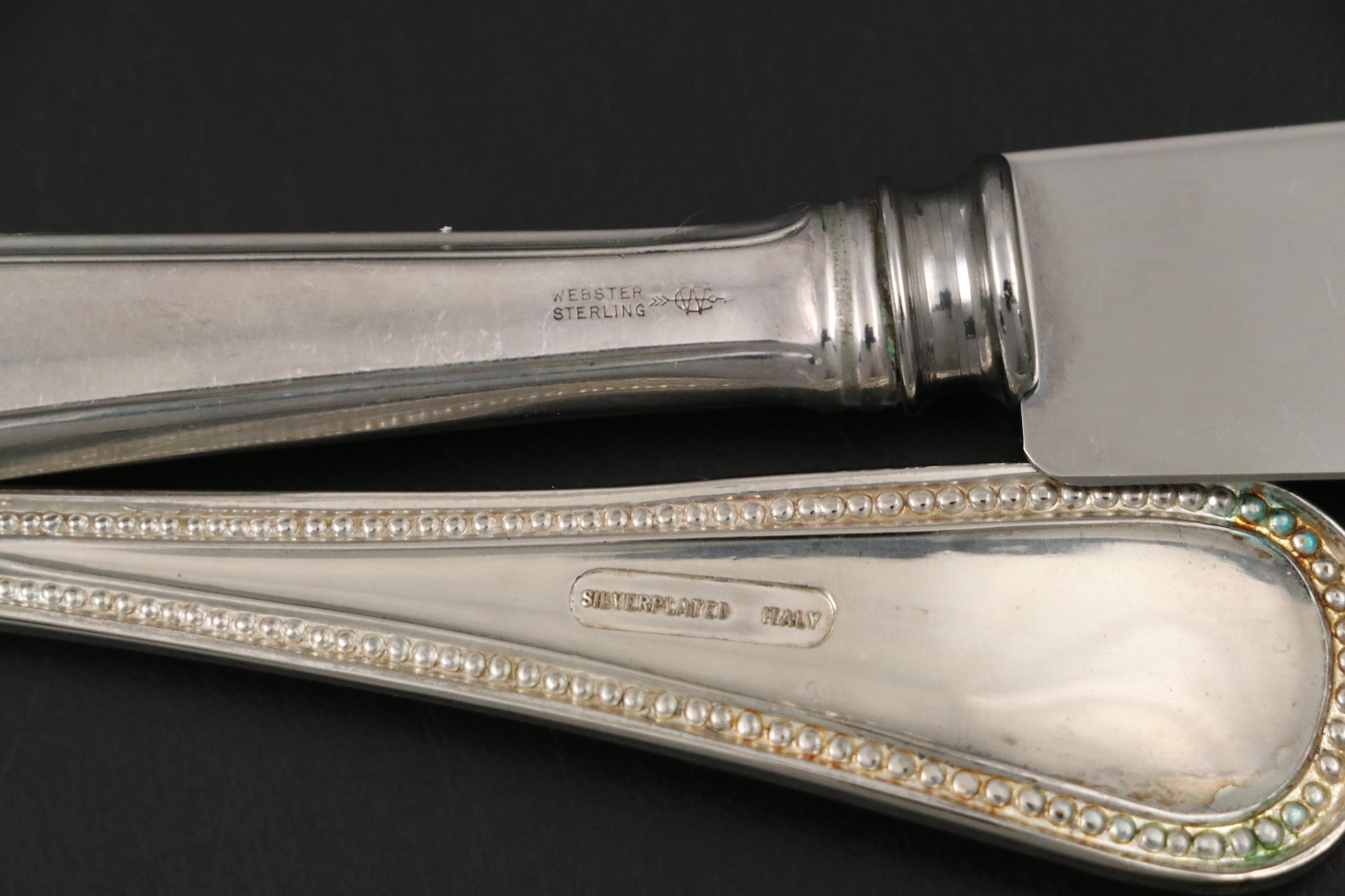 Oneida "Coronation" Community Silver Plate, Webster Sterling Knife, and More