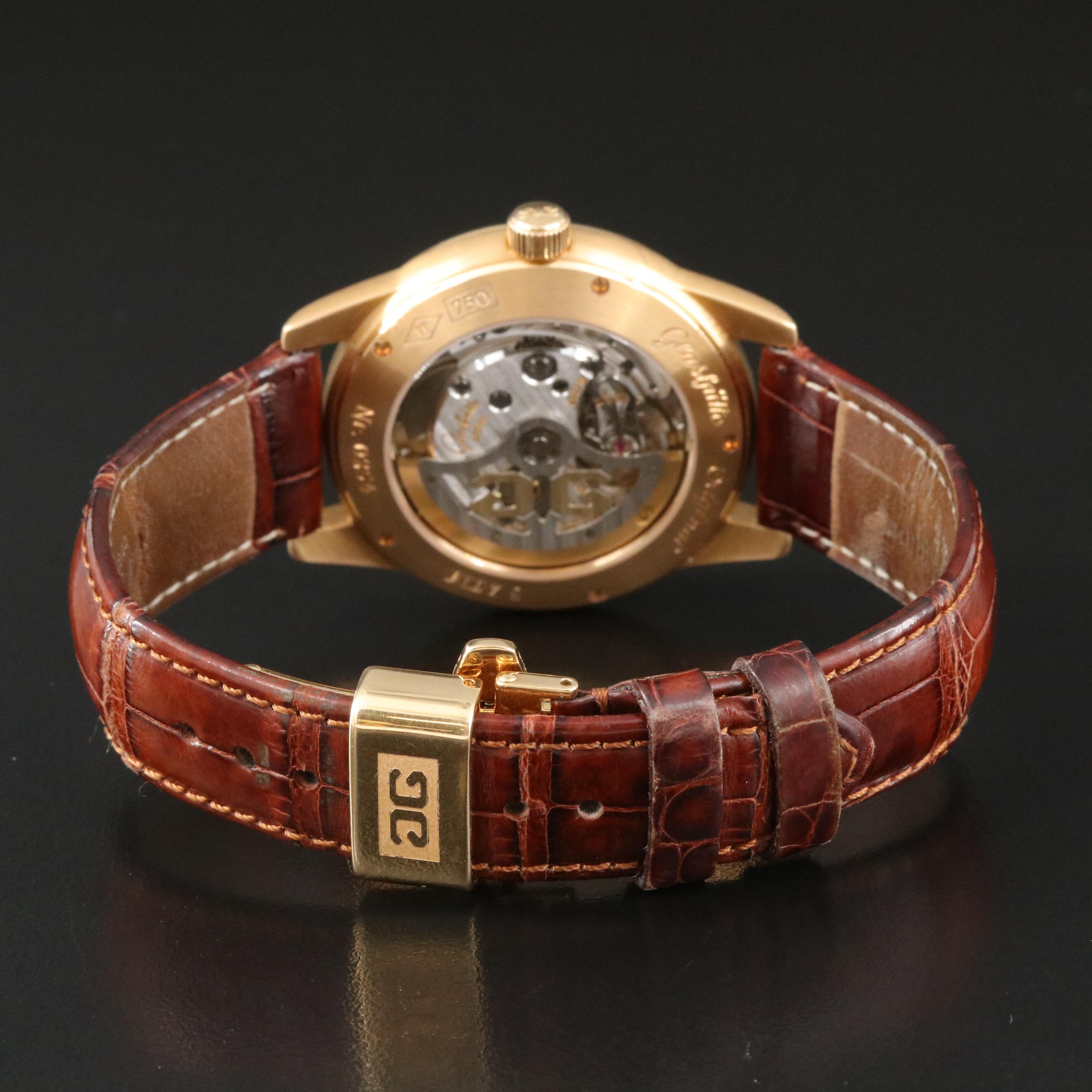 18K Glashütte Original Senator Panorama Date Moon Phase Watch