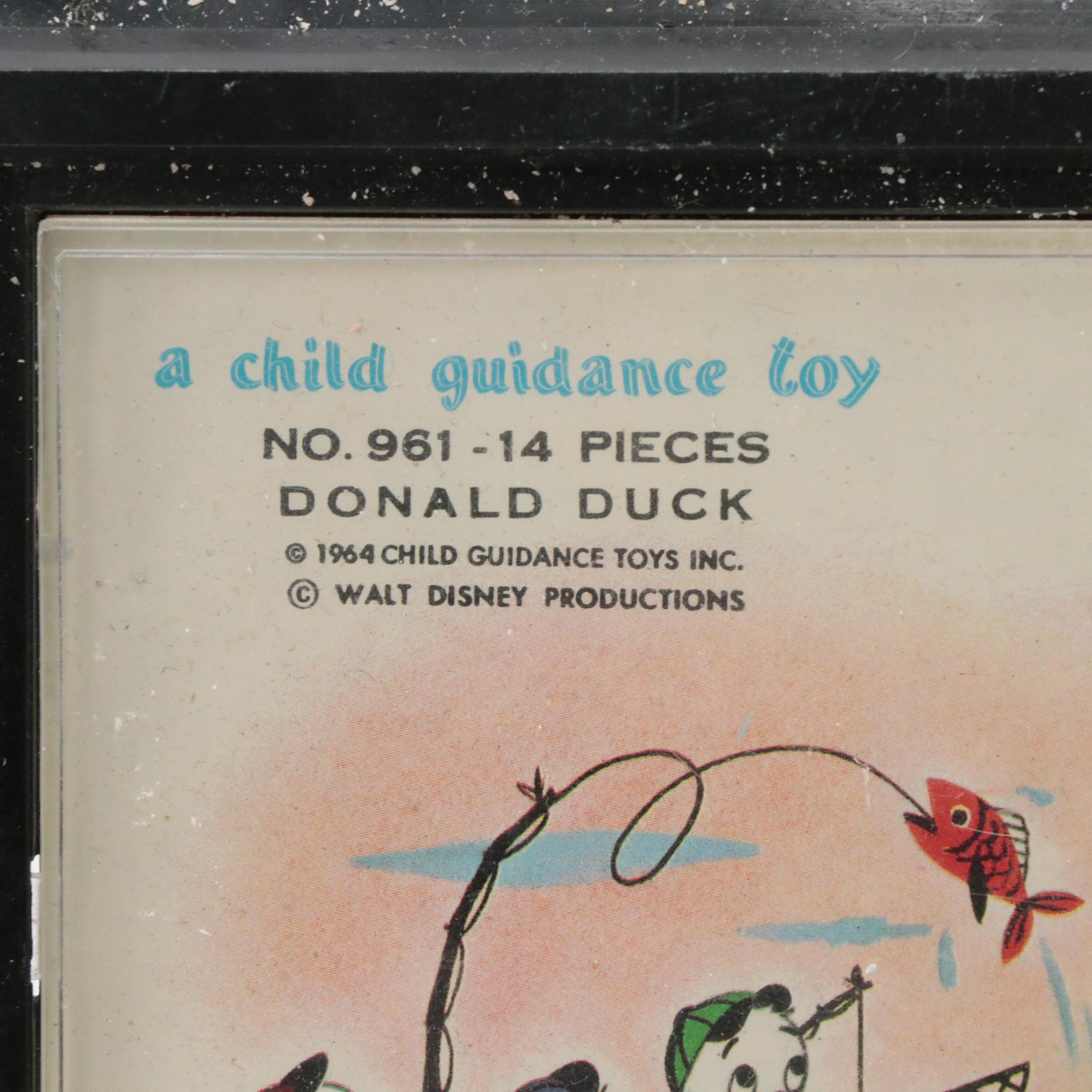 Child Guidance Toys "Donald Duck" Framed Puzzle with More Duck-Themed Décor