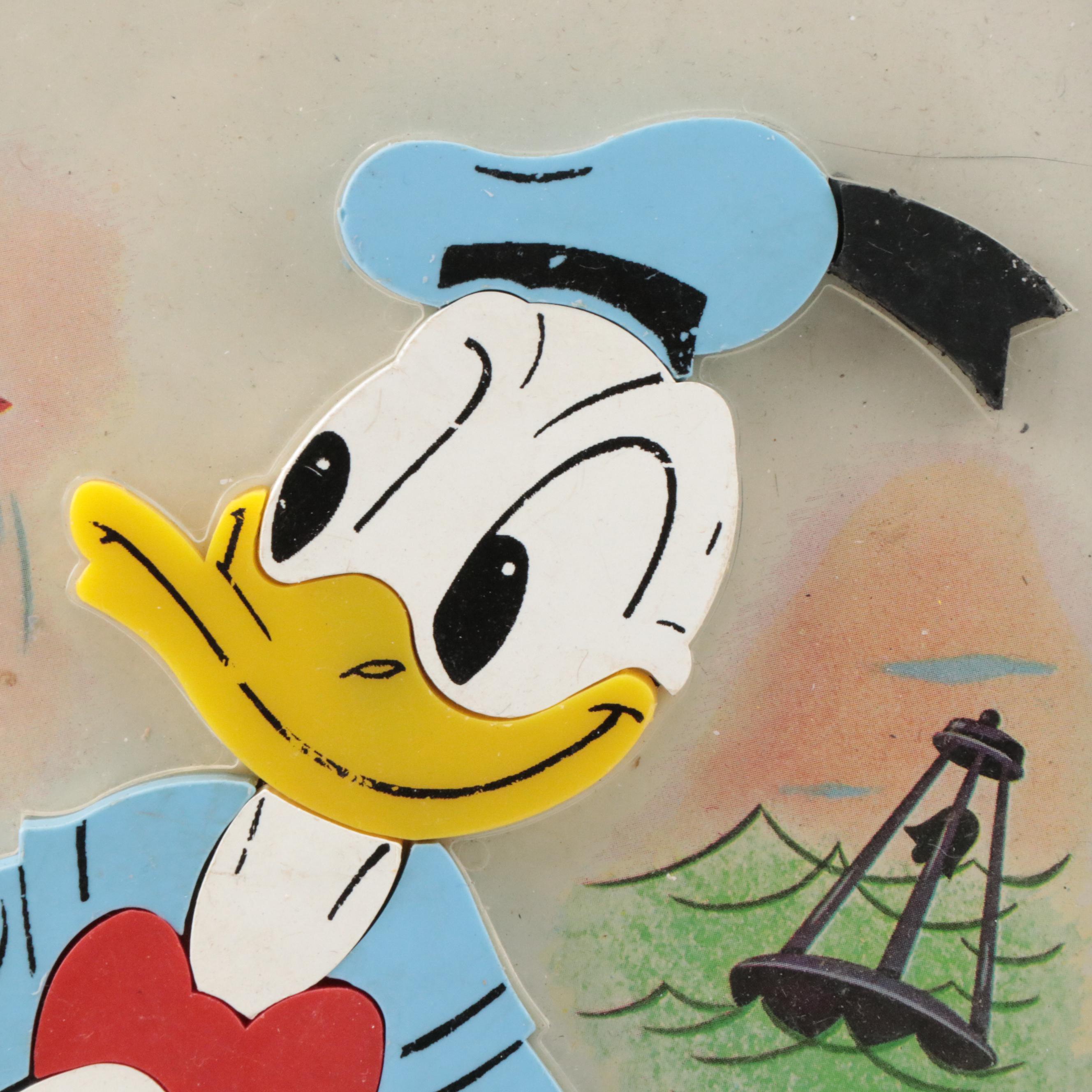 Child Guidance Toys "Donald Duck" Framed Puzzle with More Duck-Themed Décor