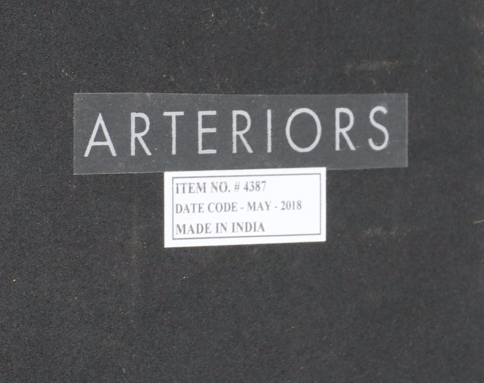 Arteriors "Kaela" Modernist Style Brass and Glass Square Accent Table