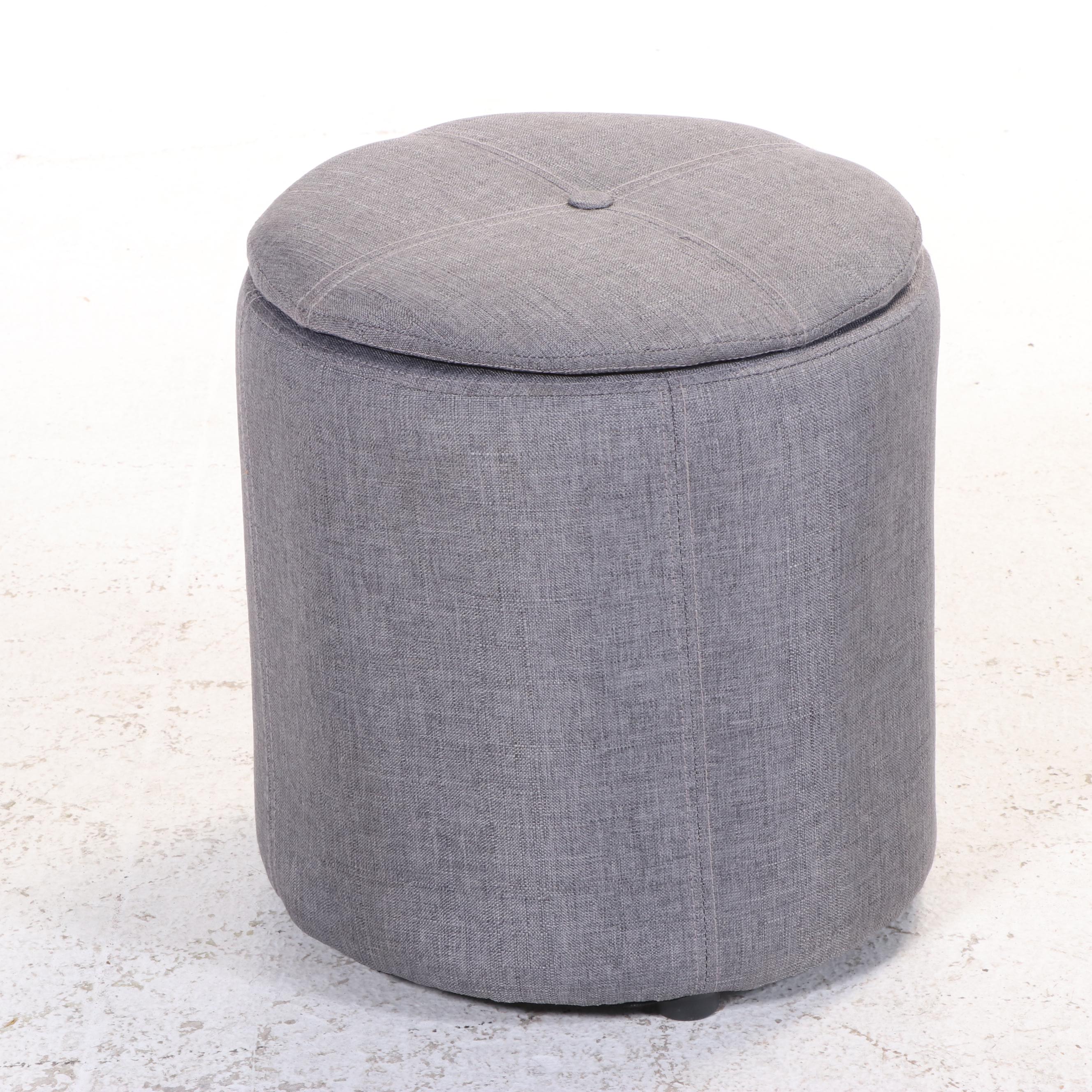 Modernist Style Lounge Chair and Storage Ottoman, Incl. IKEA "Vedbo"