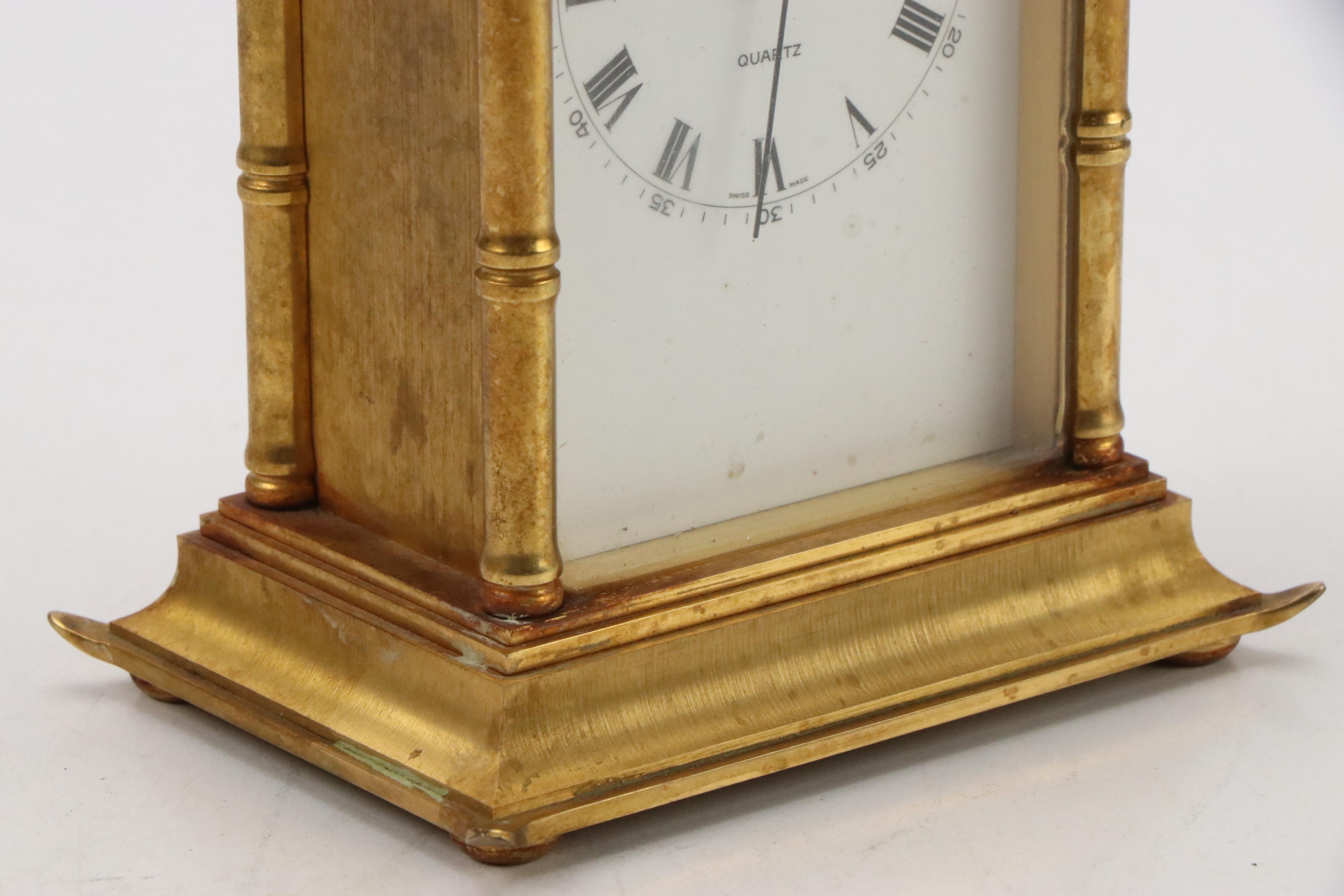 Tiffany & Co. "Pagoda" Brass Mantel Clock, 1980s