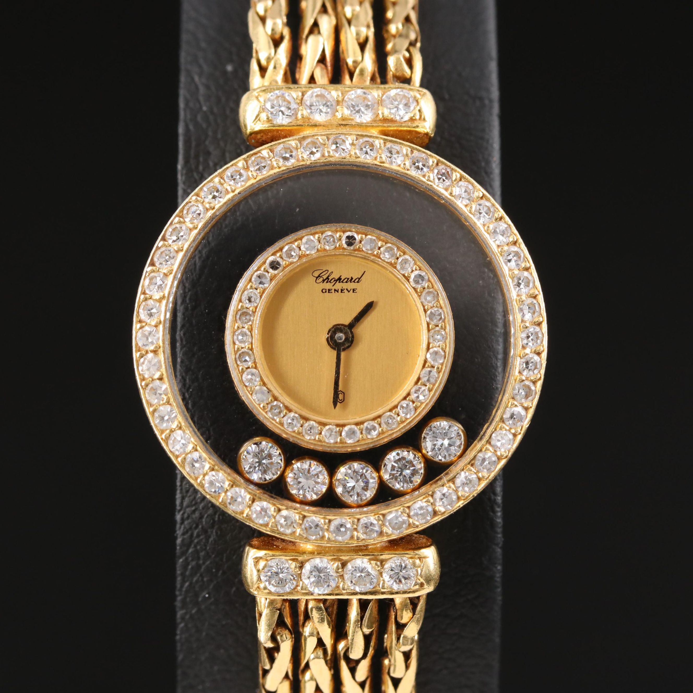 Chopard Happy Diamonds 1.08 CTW 18K Gold Quartz Watch