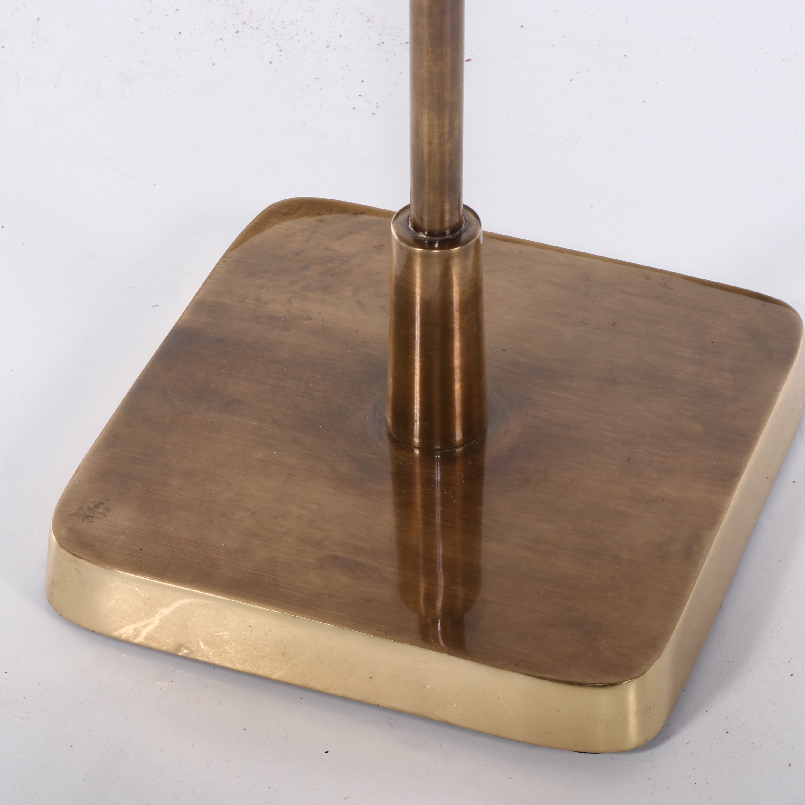 Arteries "Kaela" Modernist Style Brass and Glass Round Accent Table