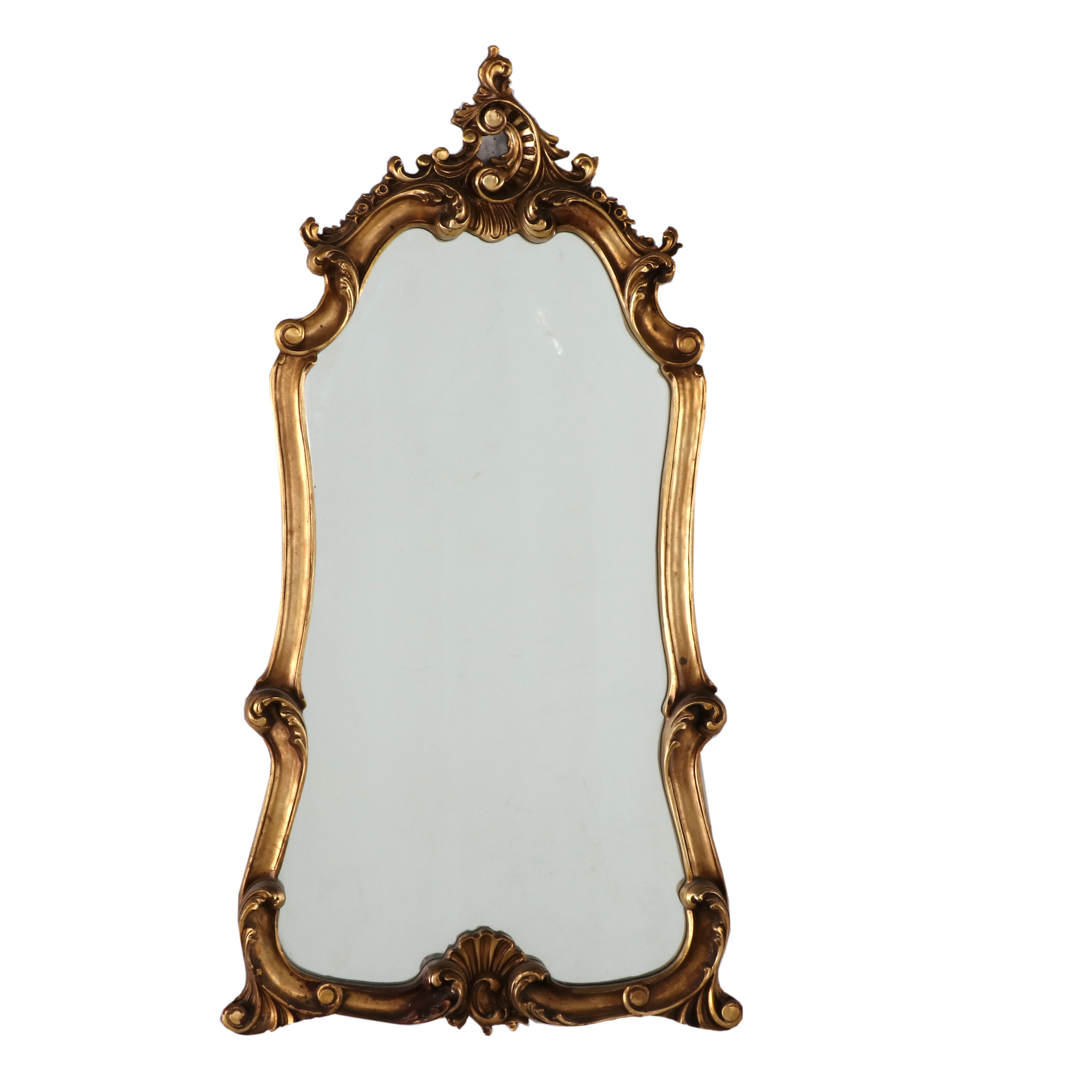 Rococo Style Gilt Framed Mirror, Mid-20th Century