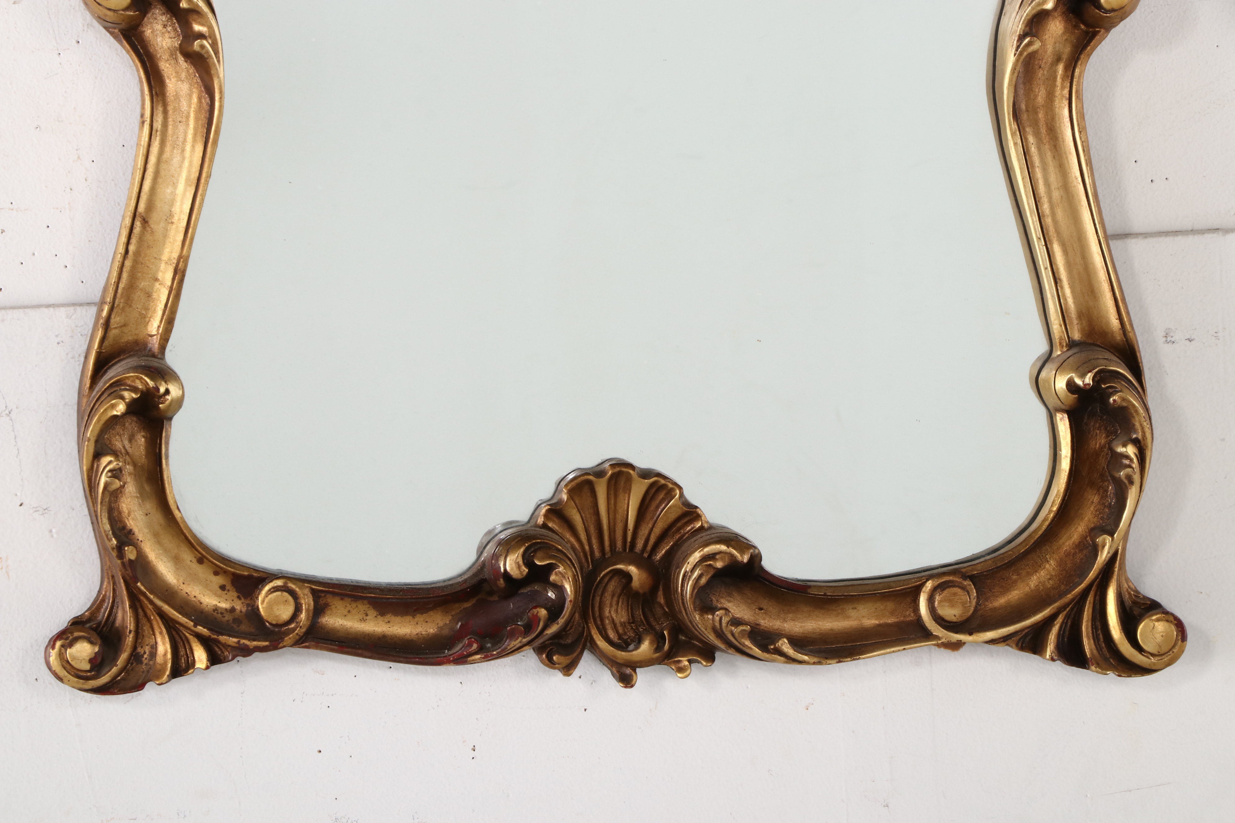 Rococo Style Gilt Framed Mirror, Mid-20th Century