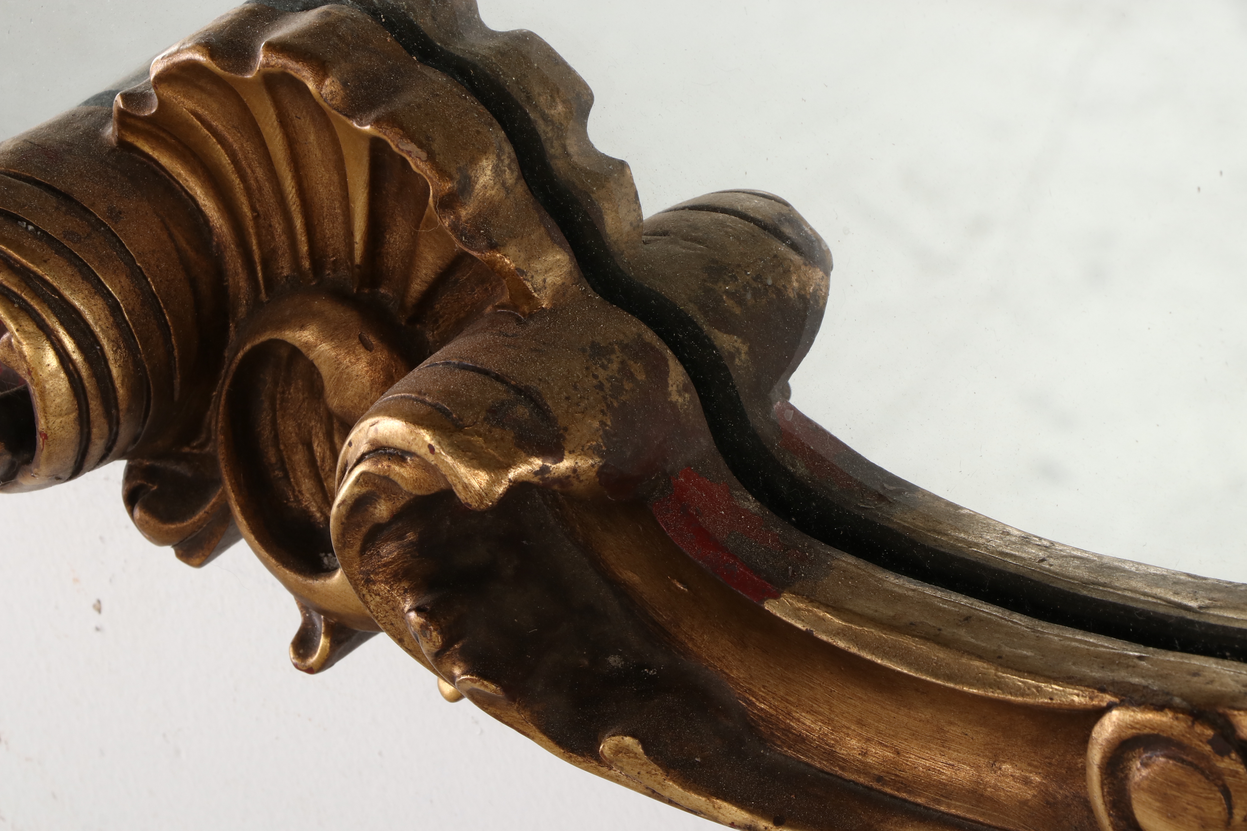 Rococo Style Gilt Framed Mirror, Mid-20th Century