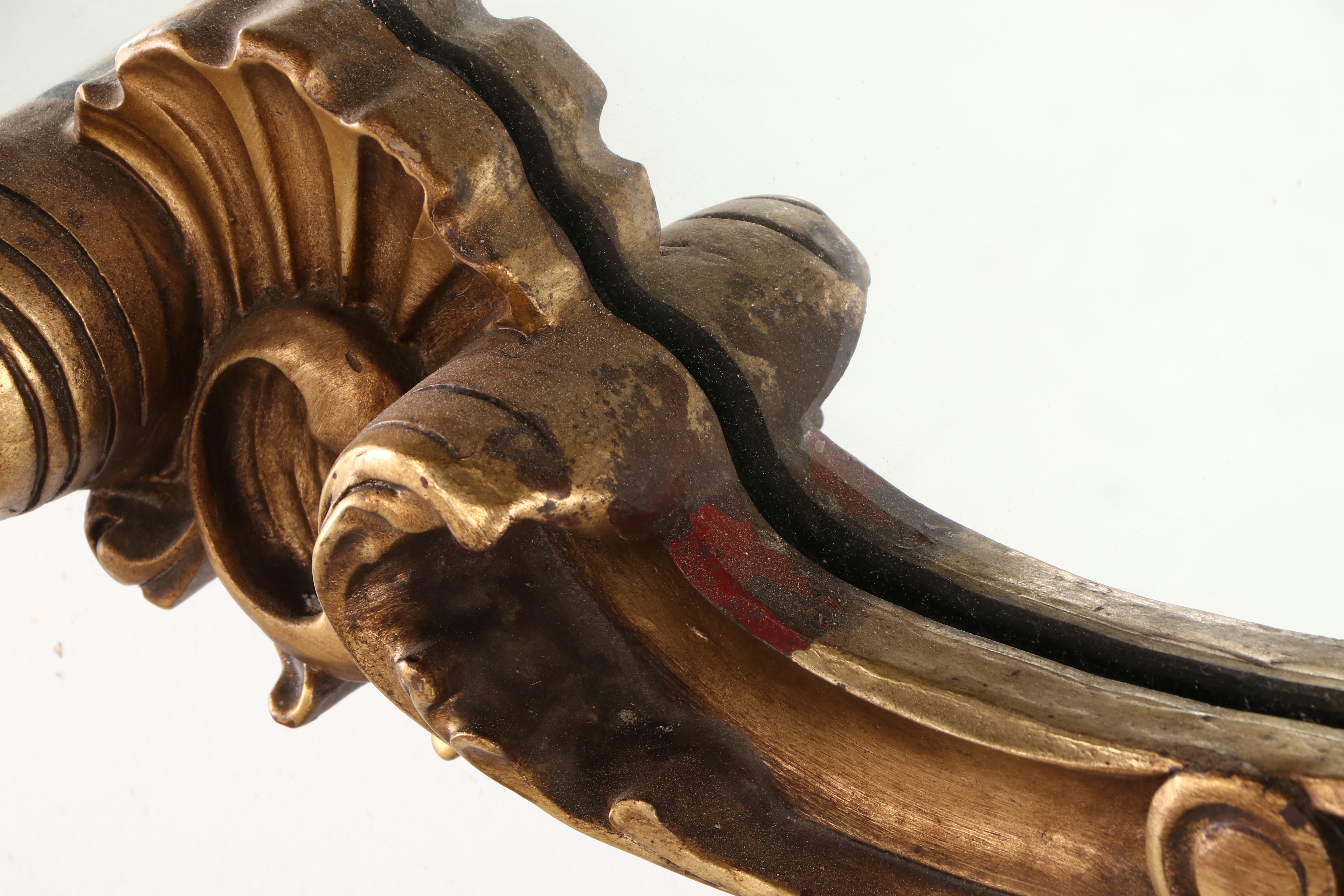 Rococo Style Gilt Framed Mirror, Mid-20th Century