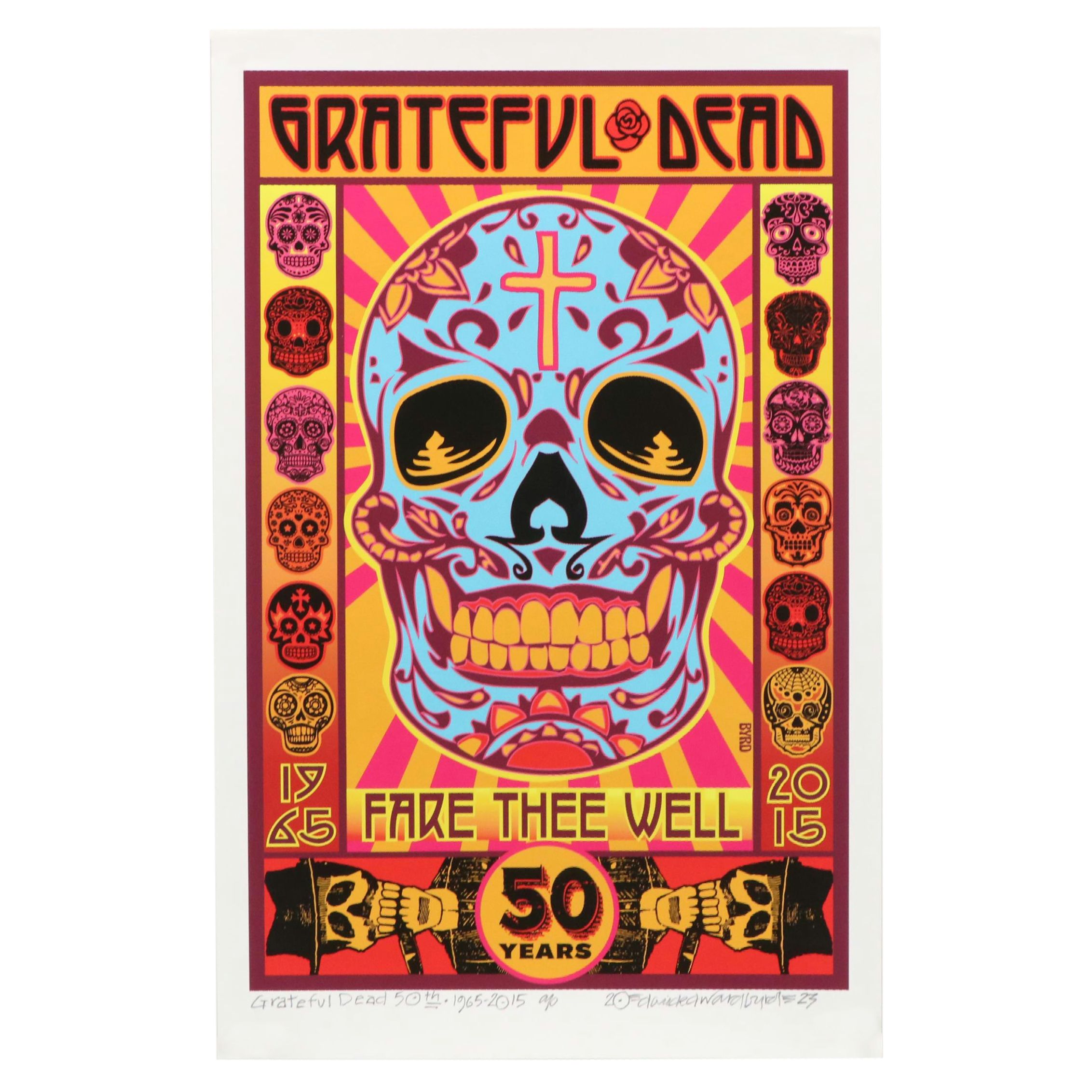 David Edward Byrd Grateful Dead Digital Print Poster "Fare Thee Well," 2023