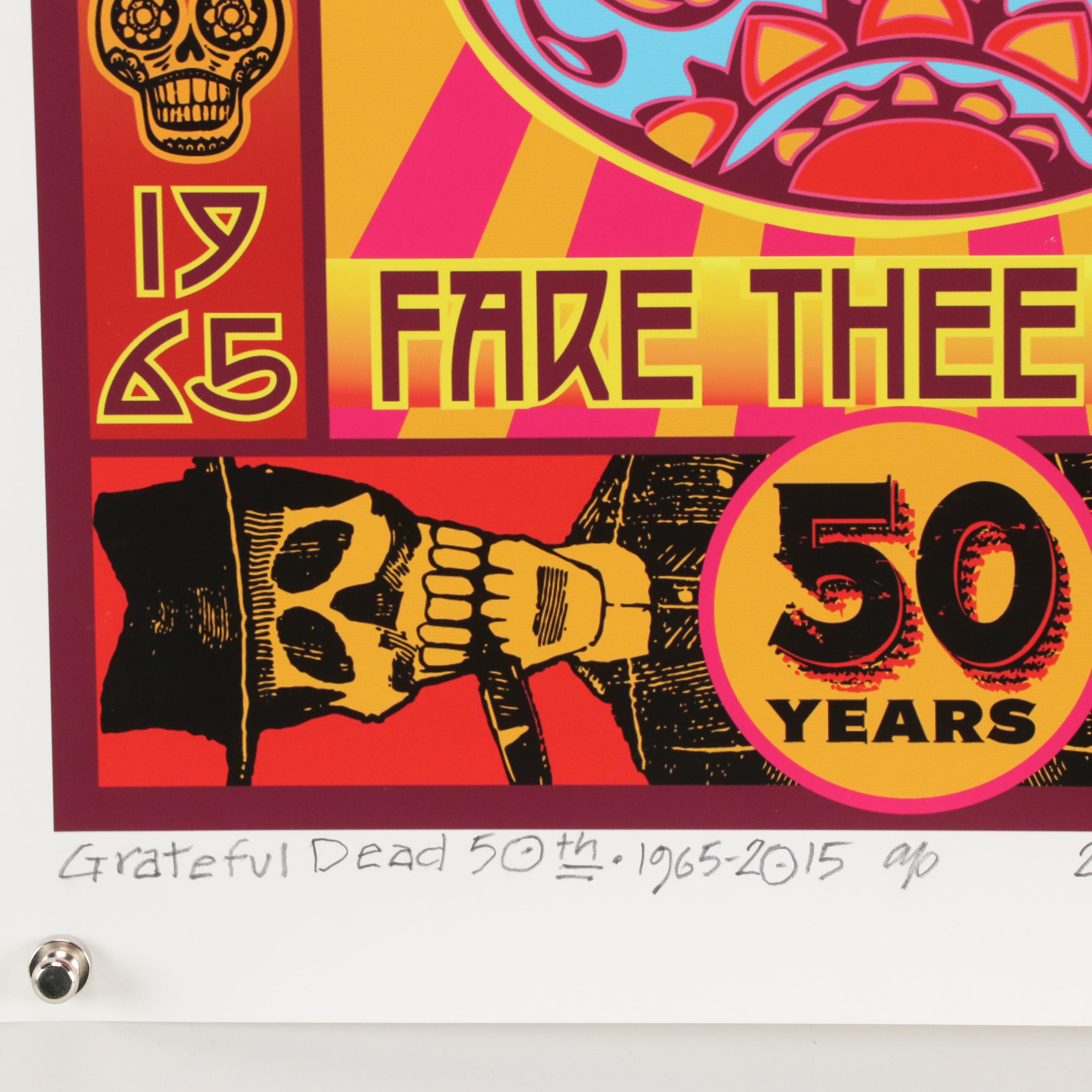 David Edward Byrd Grateful Dead Digital Print Poster "Fare Thee Well," 2023