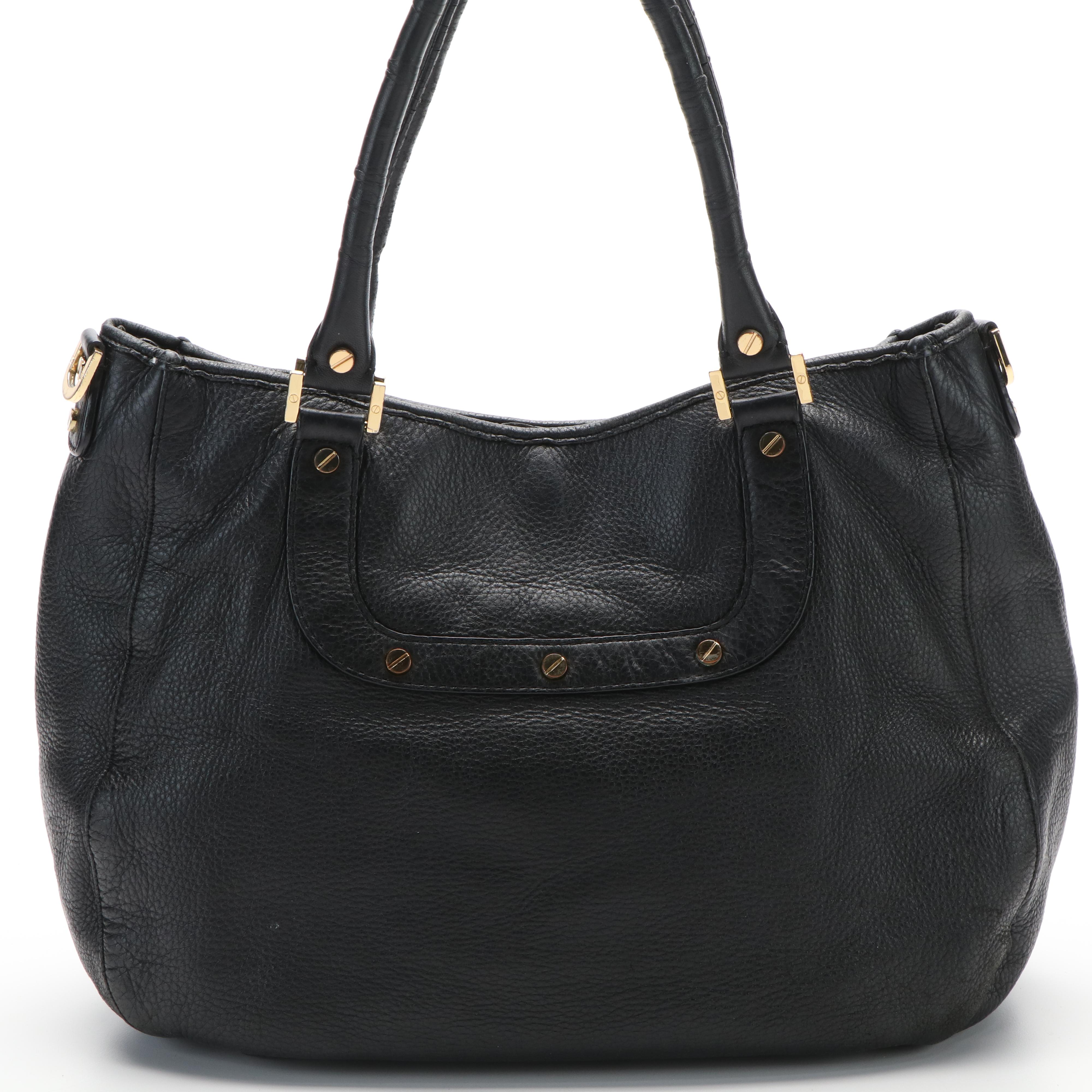 Tory Burch Amanda Black Leather Satchel