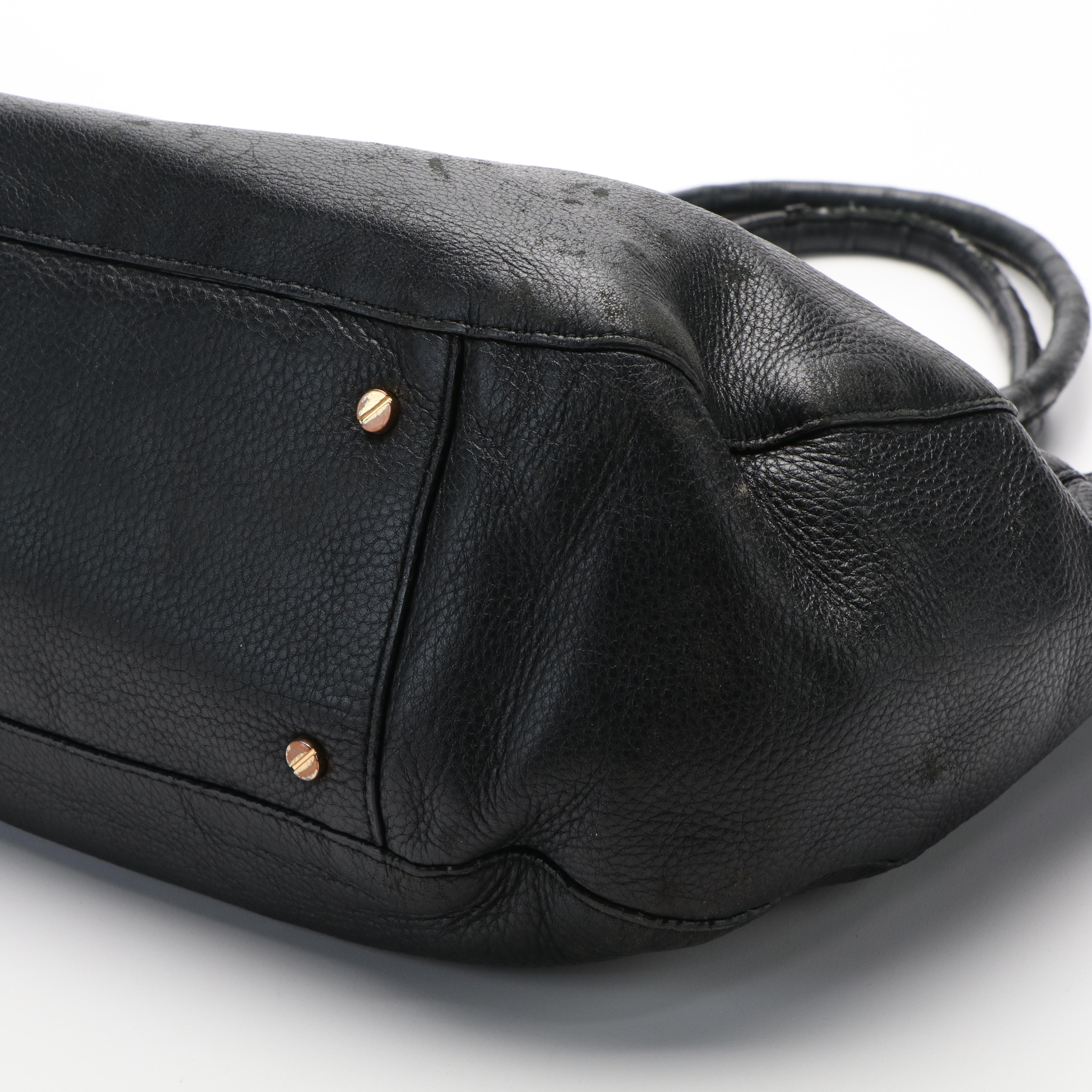 Tory Burch Amanda Black Leather Satchel