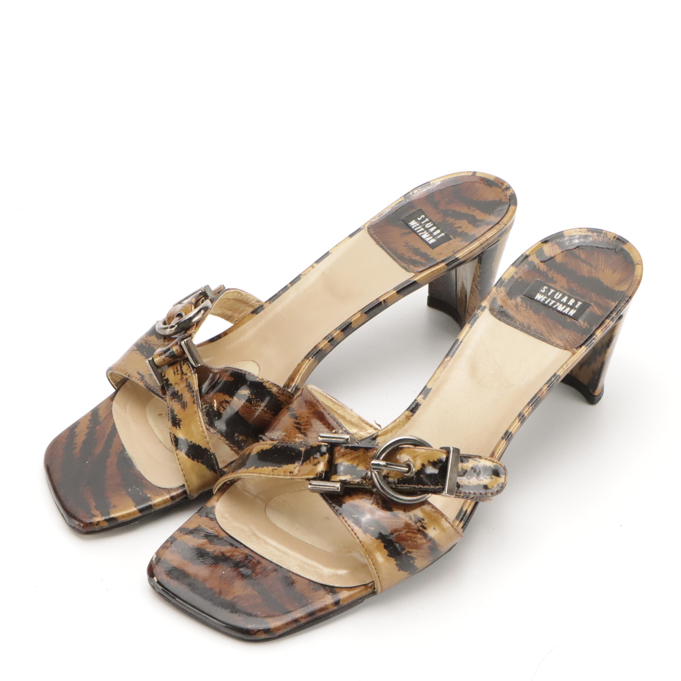 Stuart Weitzman Clear Vinyl Wedges, Studded Suede Pumps & Animal Print Sandals