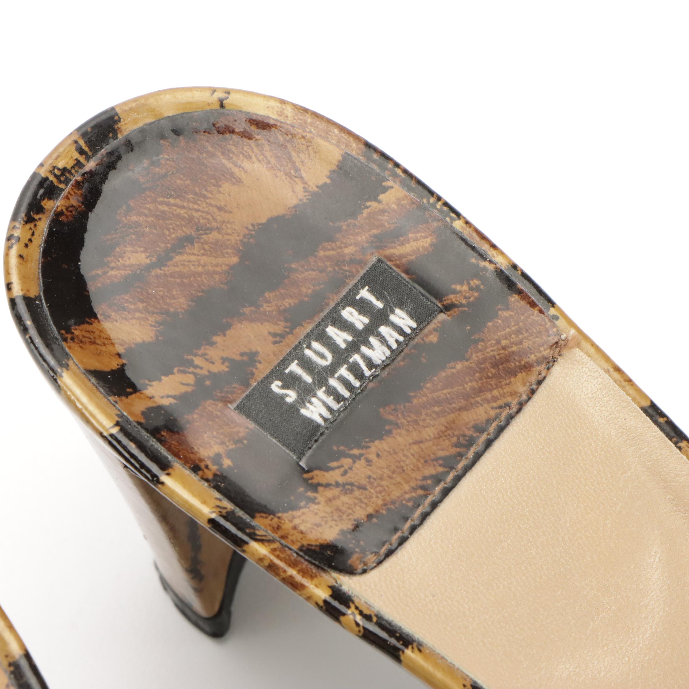 Stuart Weitzman Clear Vinyl Wedges, Studded Suede Pumps & Animal Print Sandals