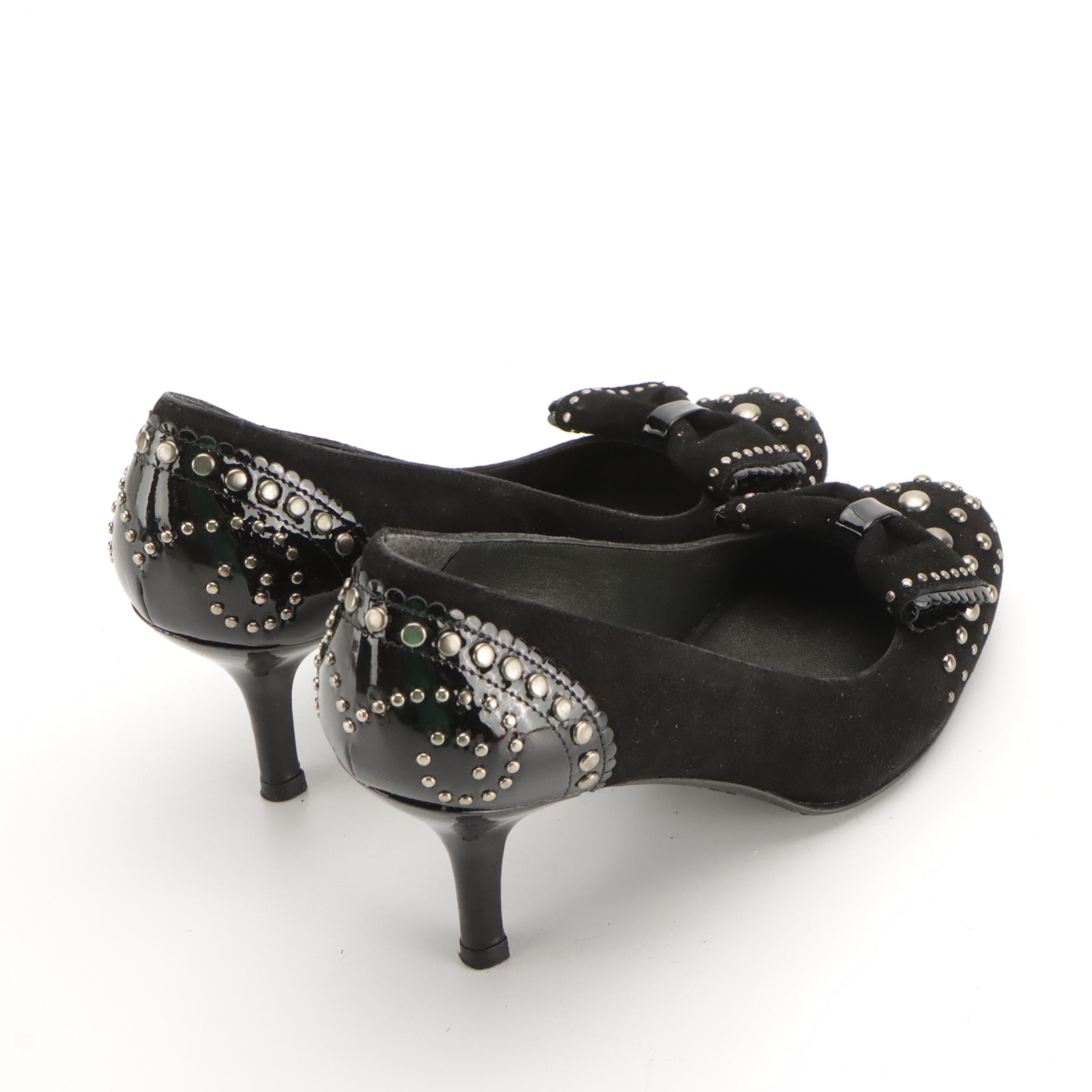 Stuart Weitzman Clear Vinyl Wedges, Studded Suede Pumps & Animal Print Sandals