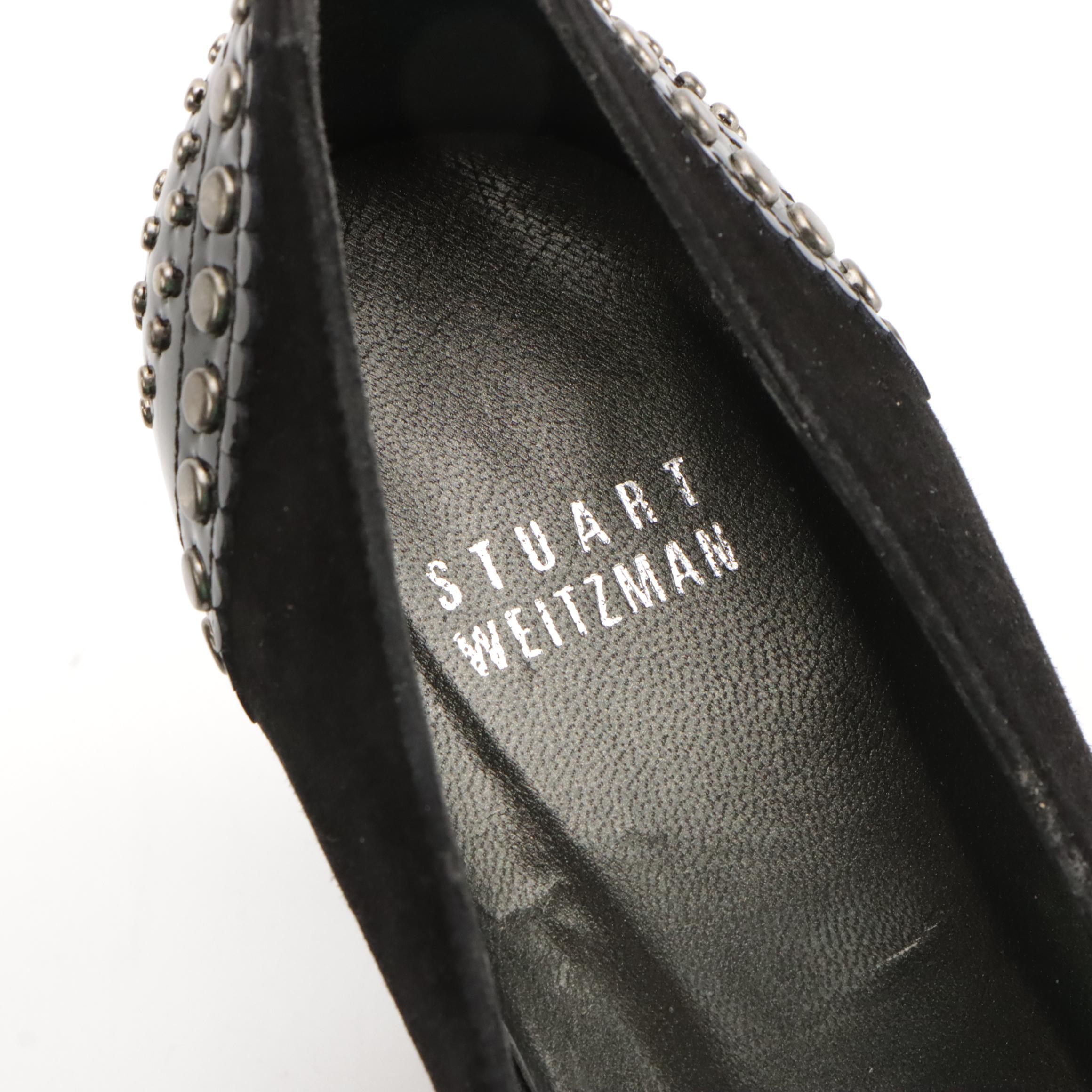 Stuart Weitzman Clear Vinyl Wedges, Studded Suede Pumps & Animal Print Sandals