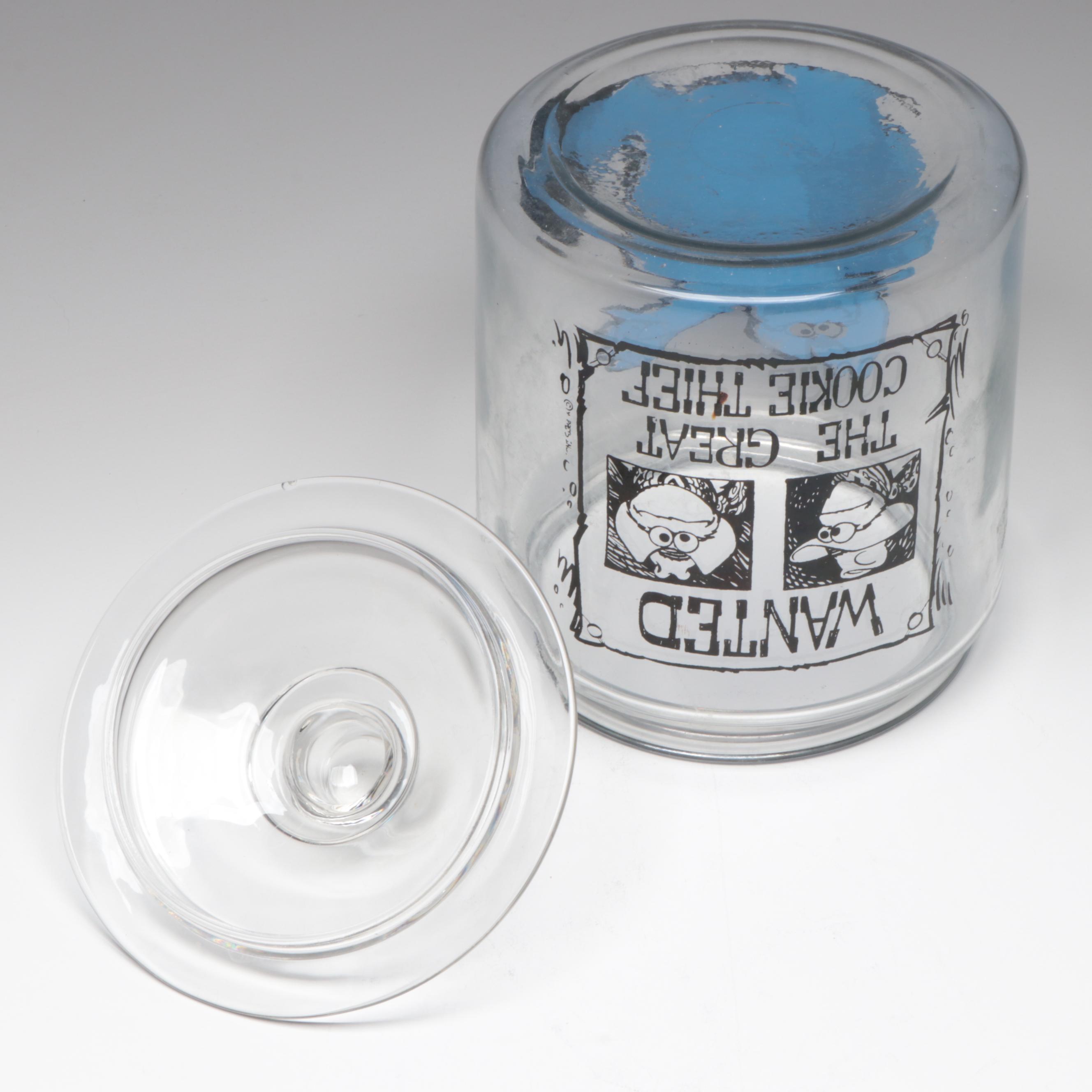Muppets Inc. Cookie Monster Wanted Sign Glass Cookie Jar