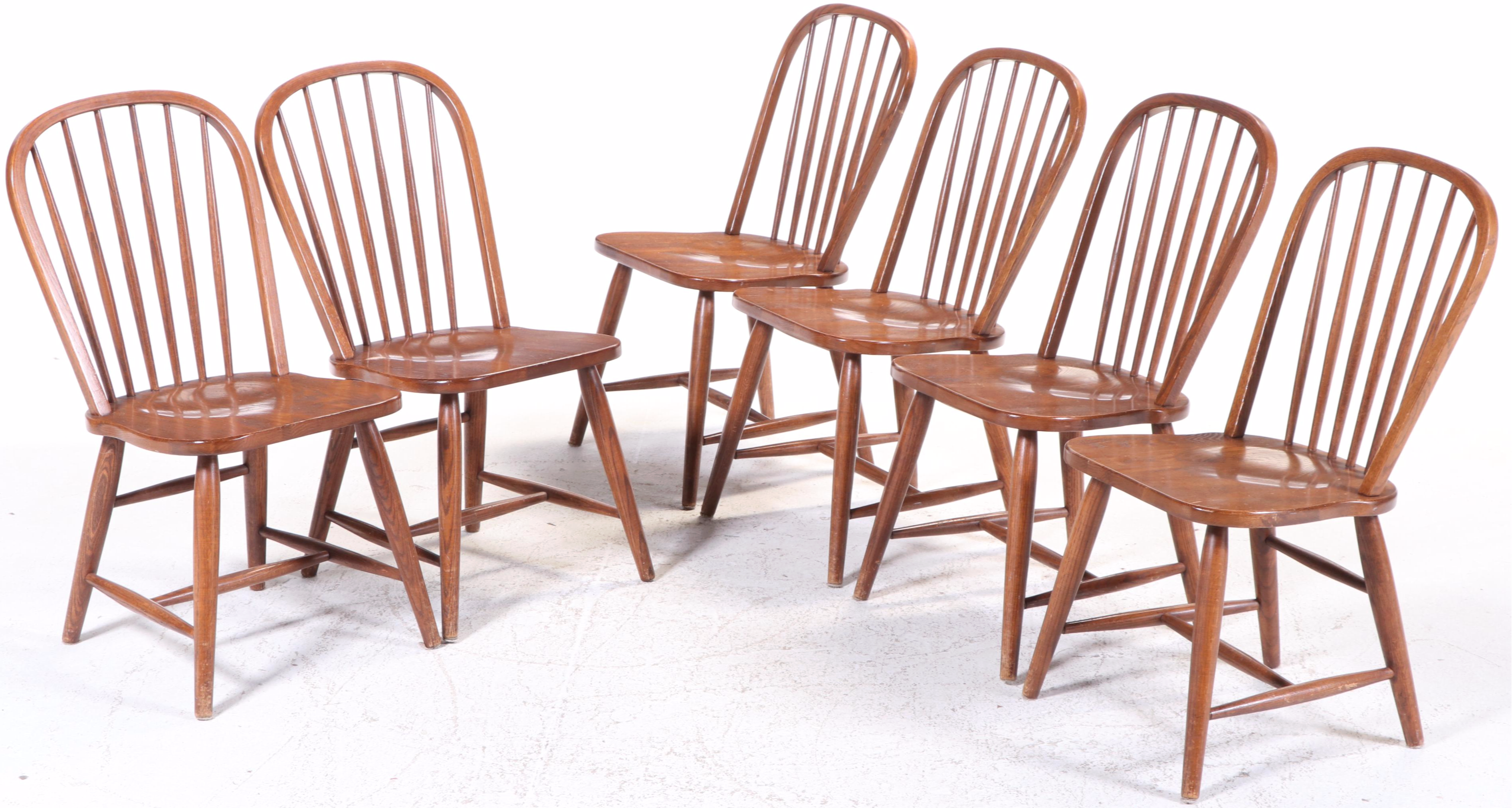 Richardson Brothers Oak Dining Chairs and Table, Late 20th Century