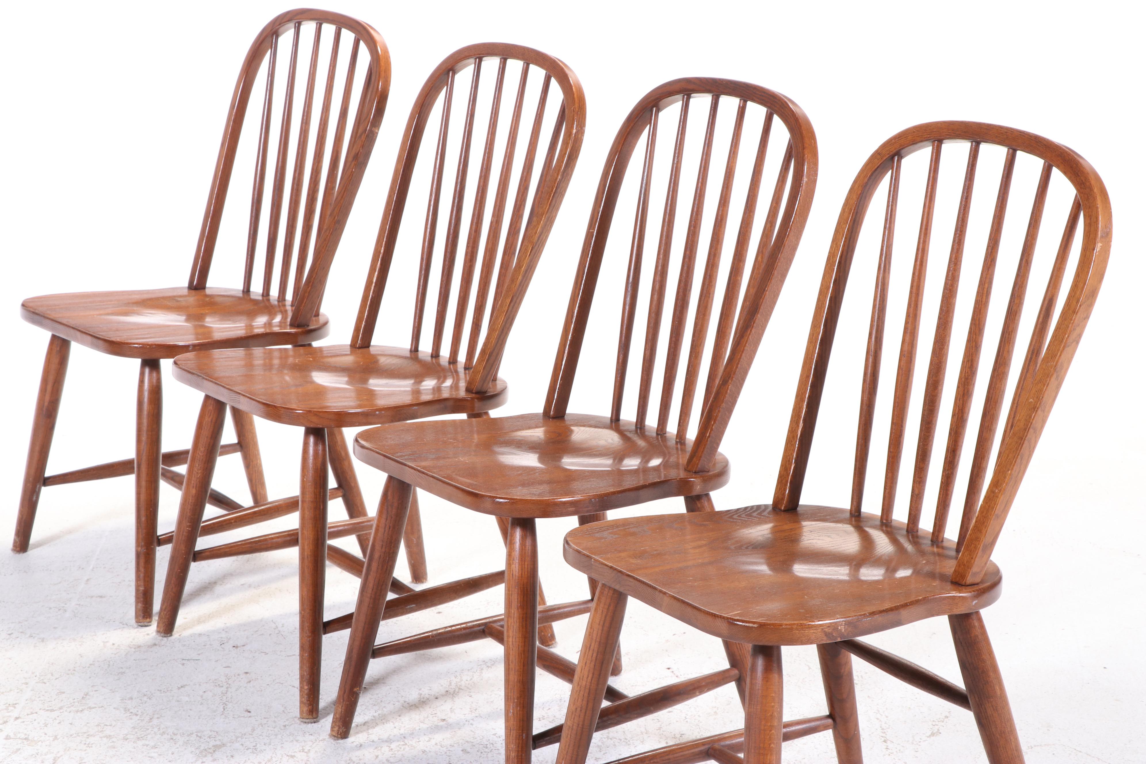 Richardson Brothers Oak Dining Chairs and Table, Late 20th Century