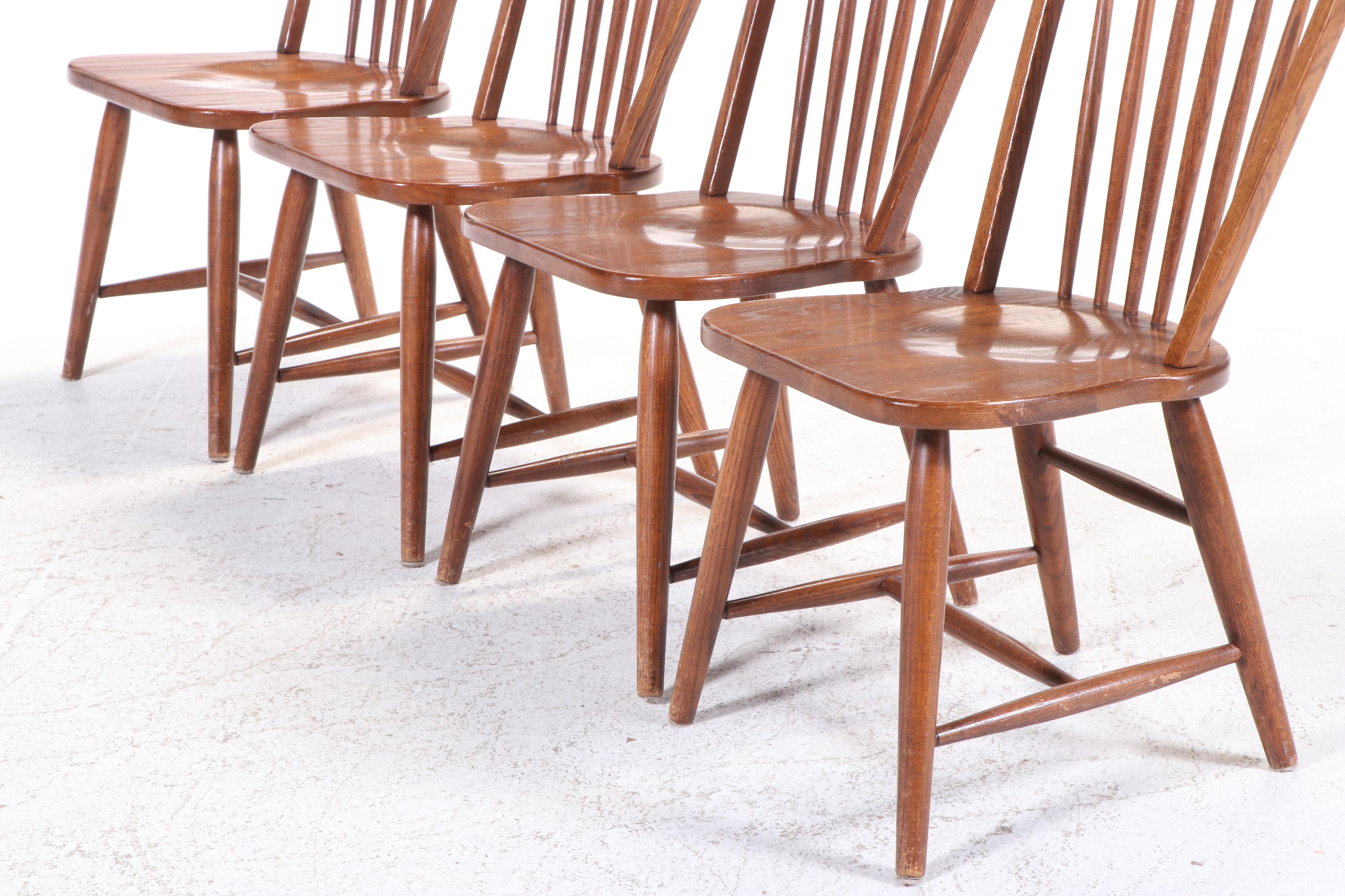 Richardson Brothers Oak Dining Chairs and Table, Late 20th Century