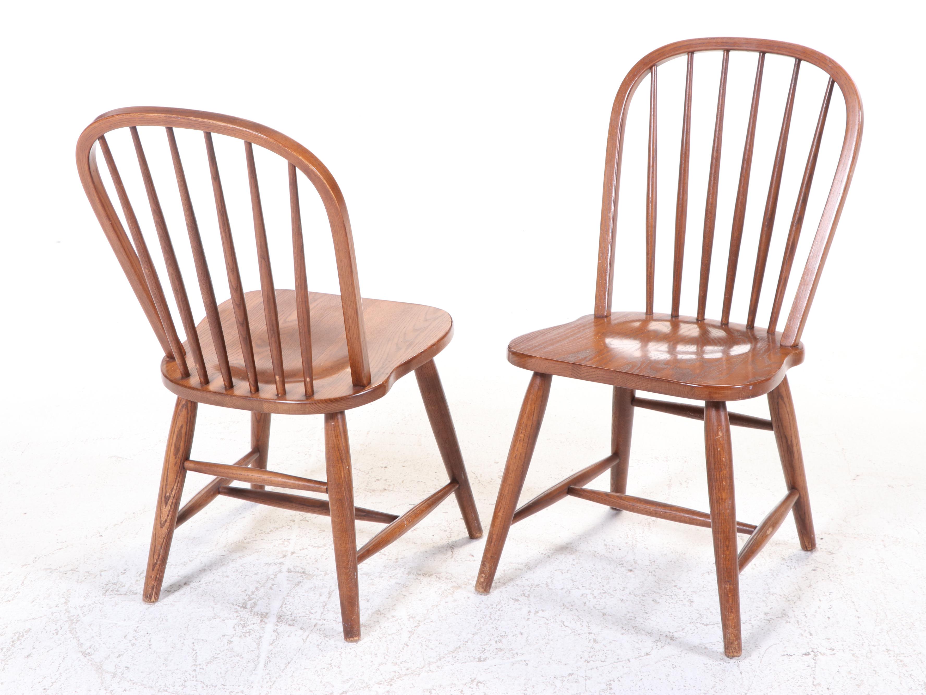 Richardson Brothers Oak Dining Chairs and Table, Late 20th Century