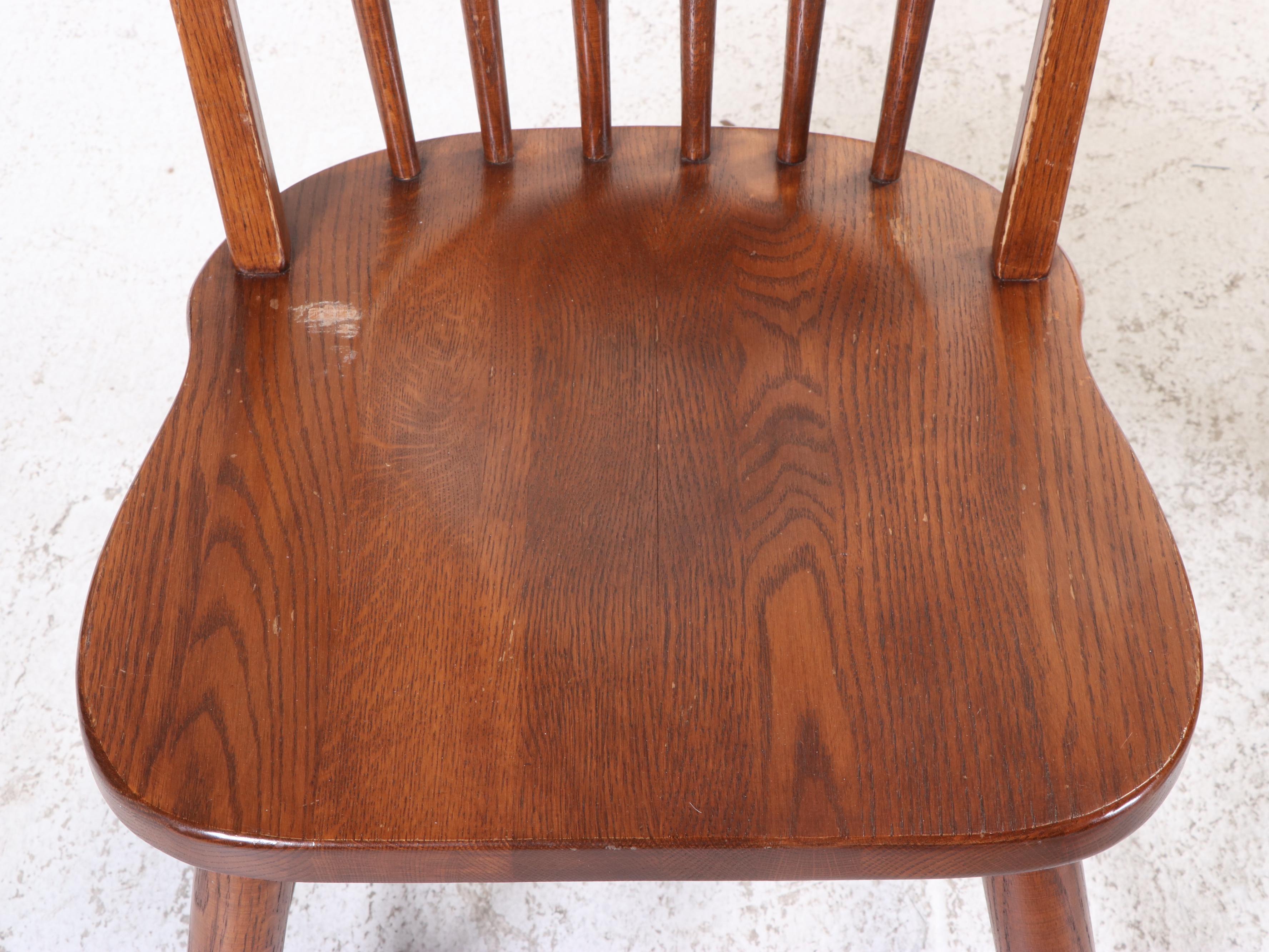 Richardson Brothers Oak Dining Chairs and Table, Late 20th Century
